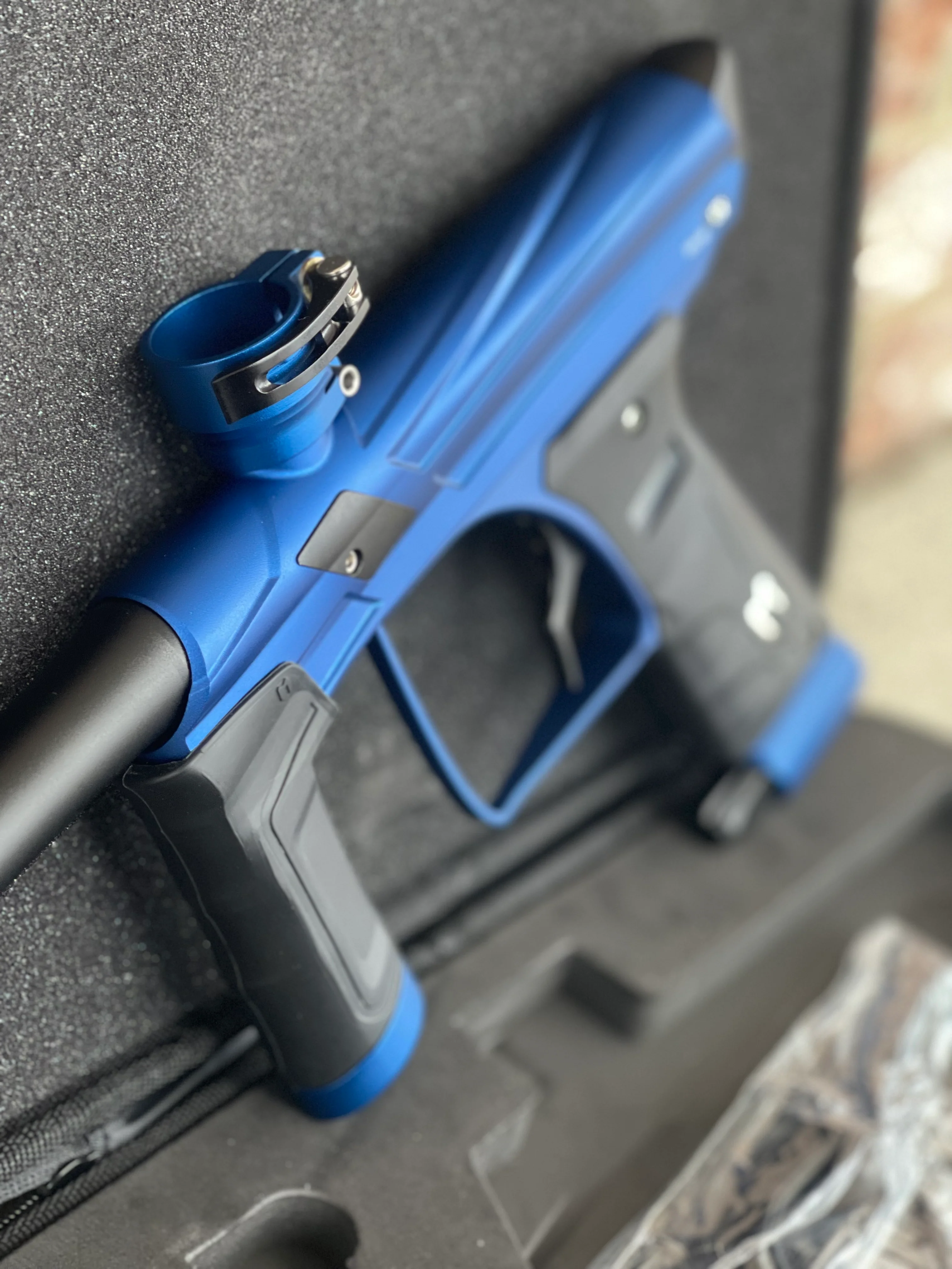 Used Macdev XDR Paintball Gun - Dust Blue with Mech Frame - Image 4