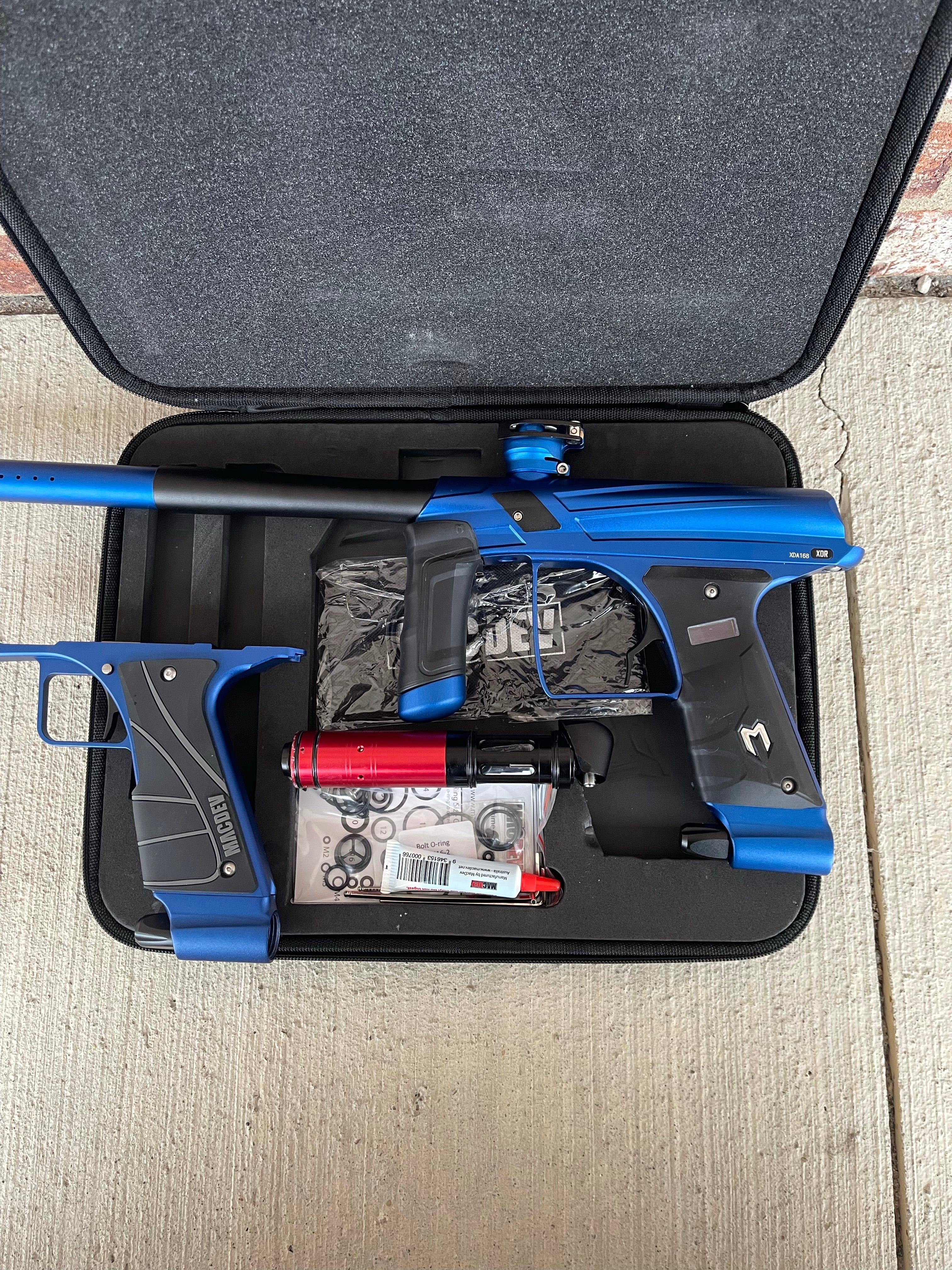 Used Macdev XDR Paintball Gun - Dust Blue with Mech Frame - Image 5