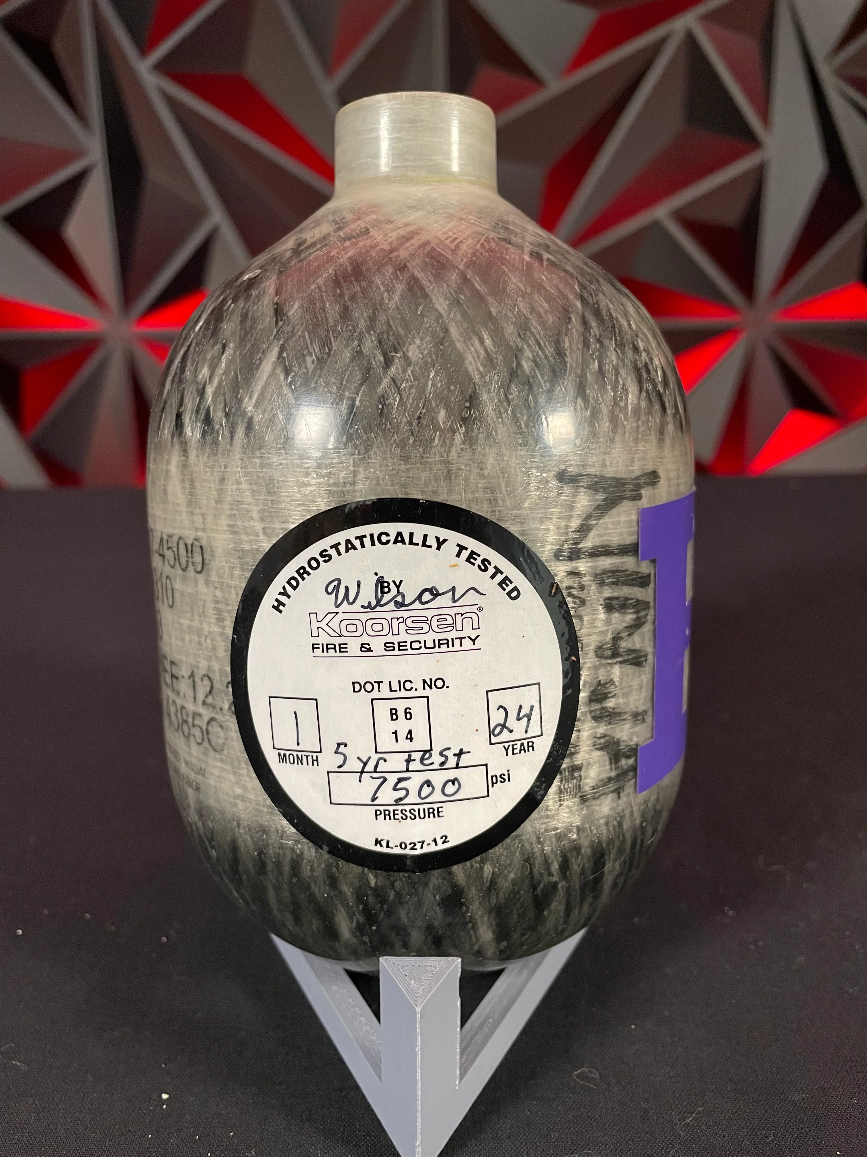 Used Ninja 50/4500 Lite  Paintball Tank - Translucent Grey *Bottle Only* - Image 2