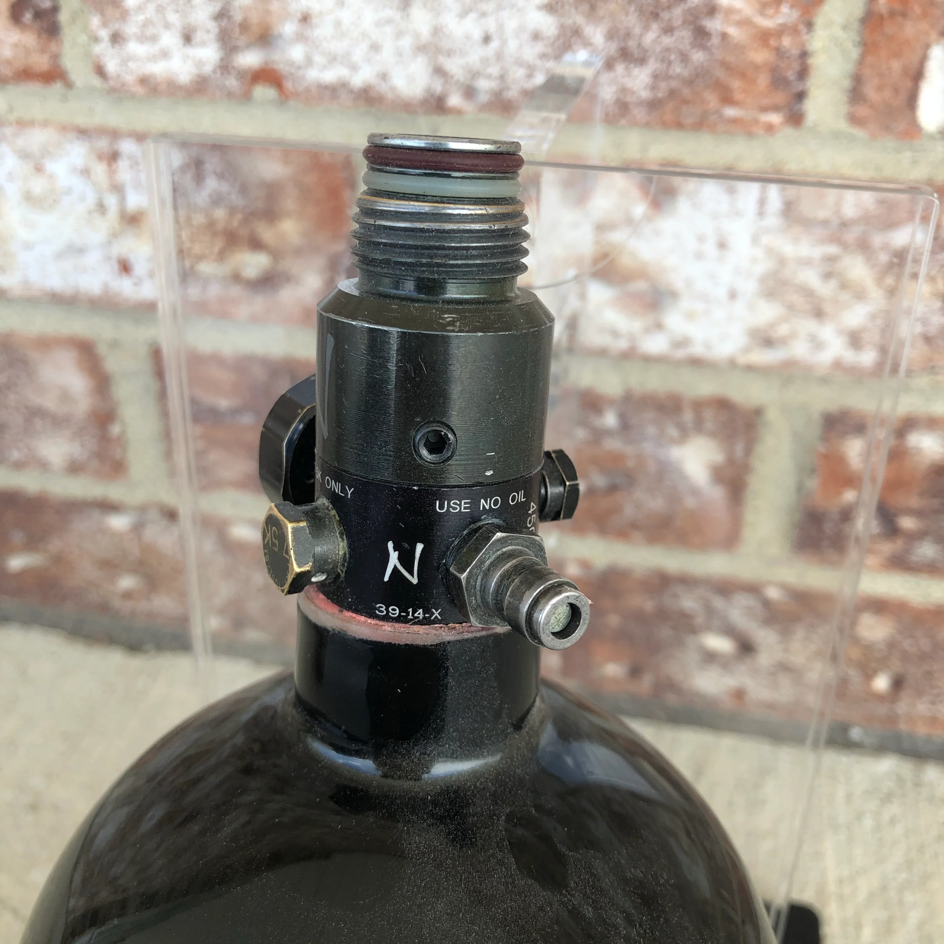 Used Ninja 50/4500 Paintball Tank- Black with Red Logo - Image 5