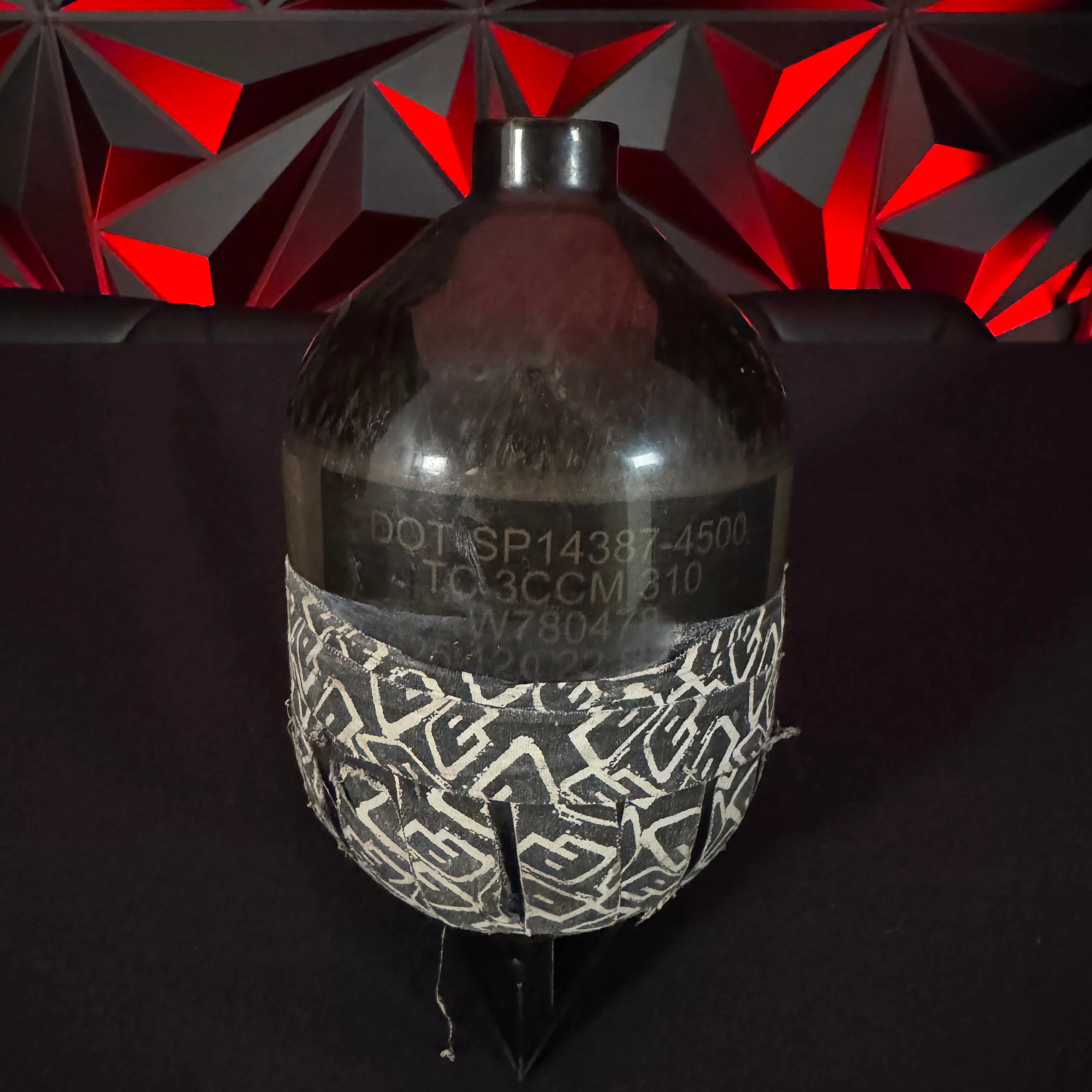 Used Ninja 50/4500 Paintball Tank - Translucent Black *BOTTLE ONLY* - Image 2