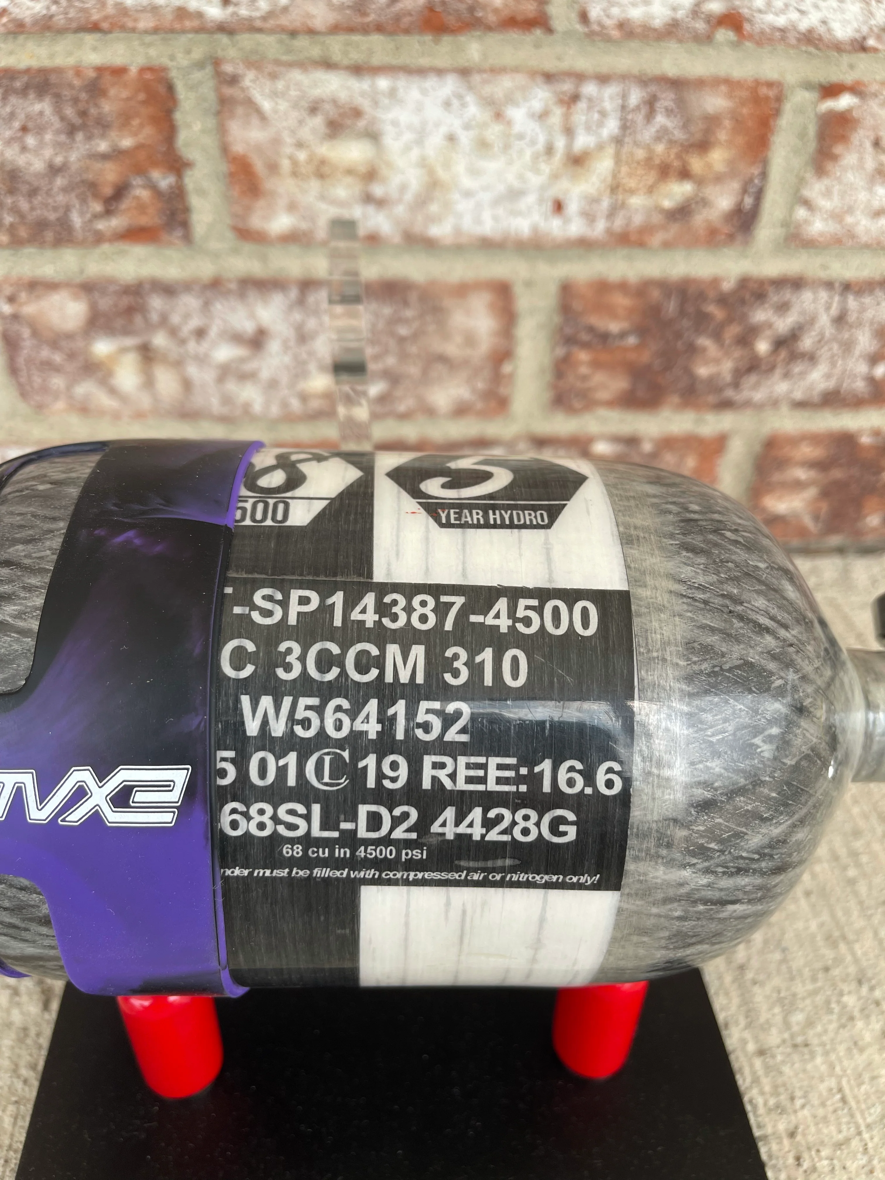 Used Ninja 68/4500 Paintball Tank - Rival - Image 2