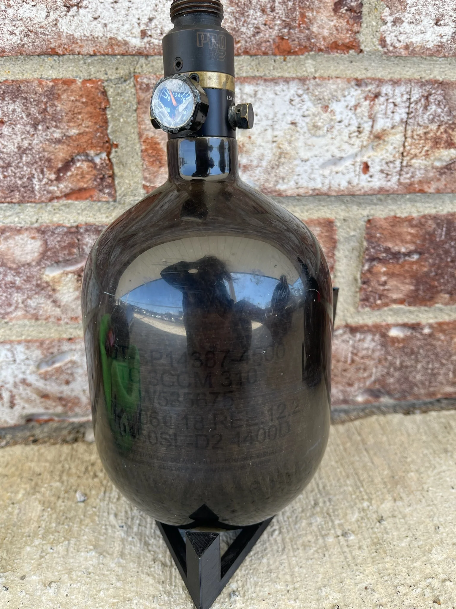 Used Ninja Lite 50/4500 Paintball Tank w/ ProV2 Regulator - Image 4
