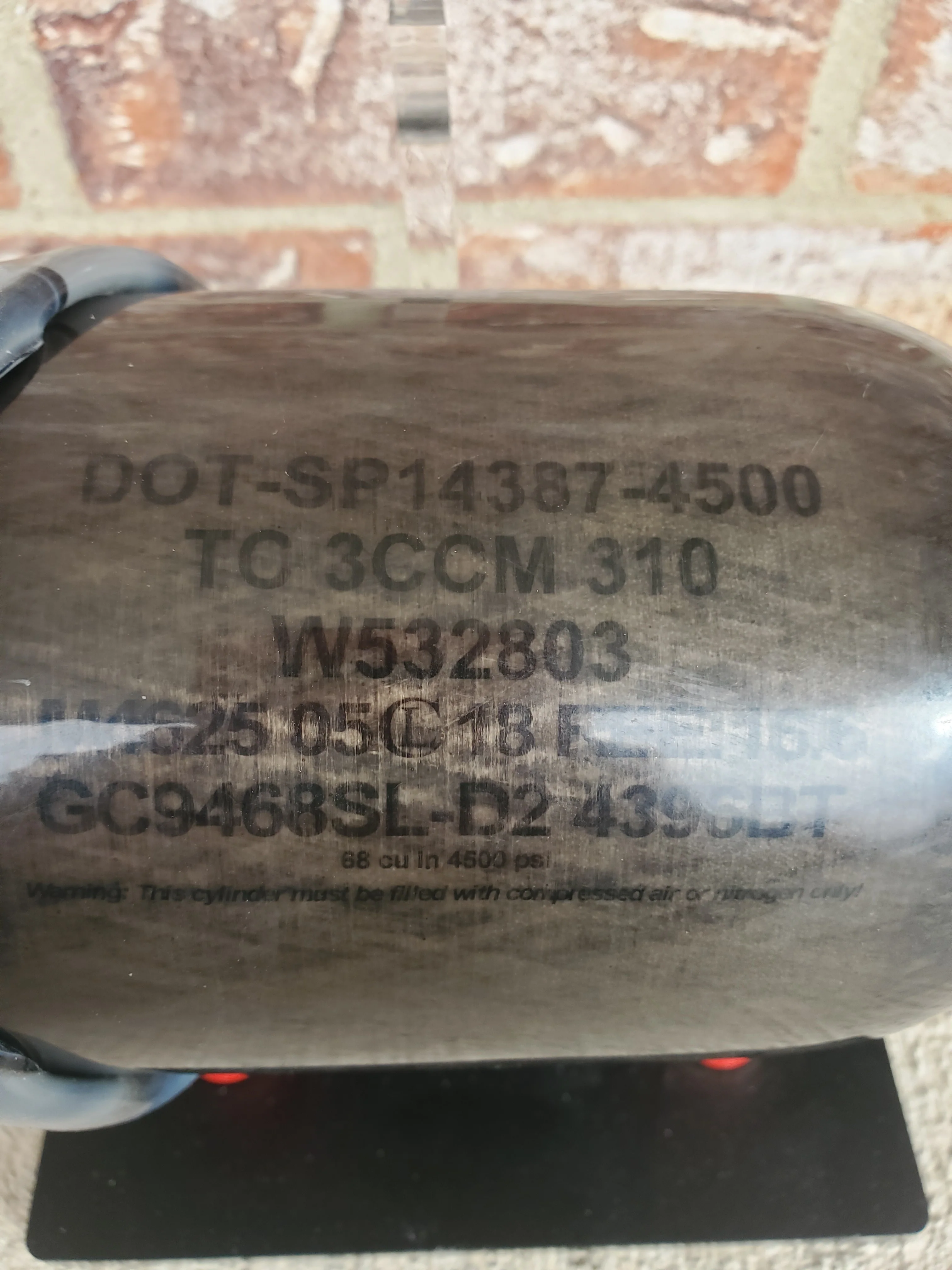 Used Ninja Lite 68/4500 Paintball Tank - Grey Ghost - Image 2