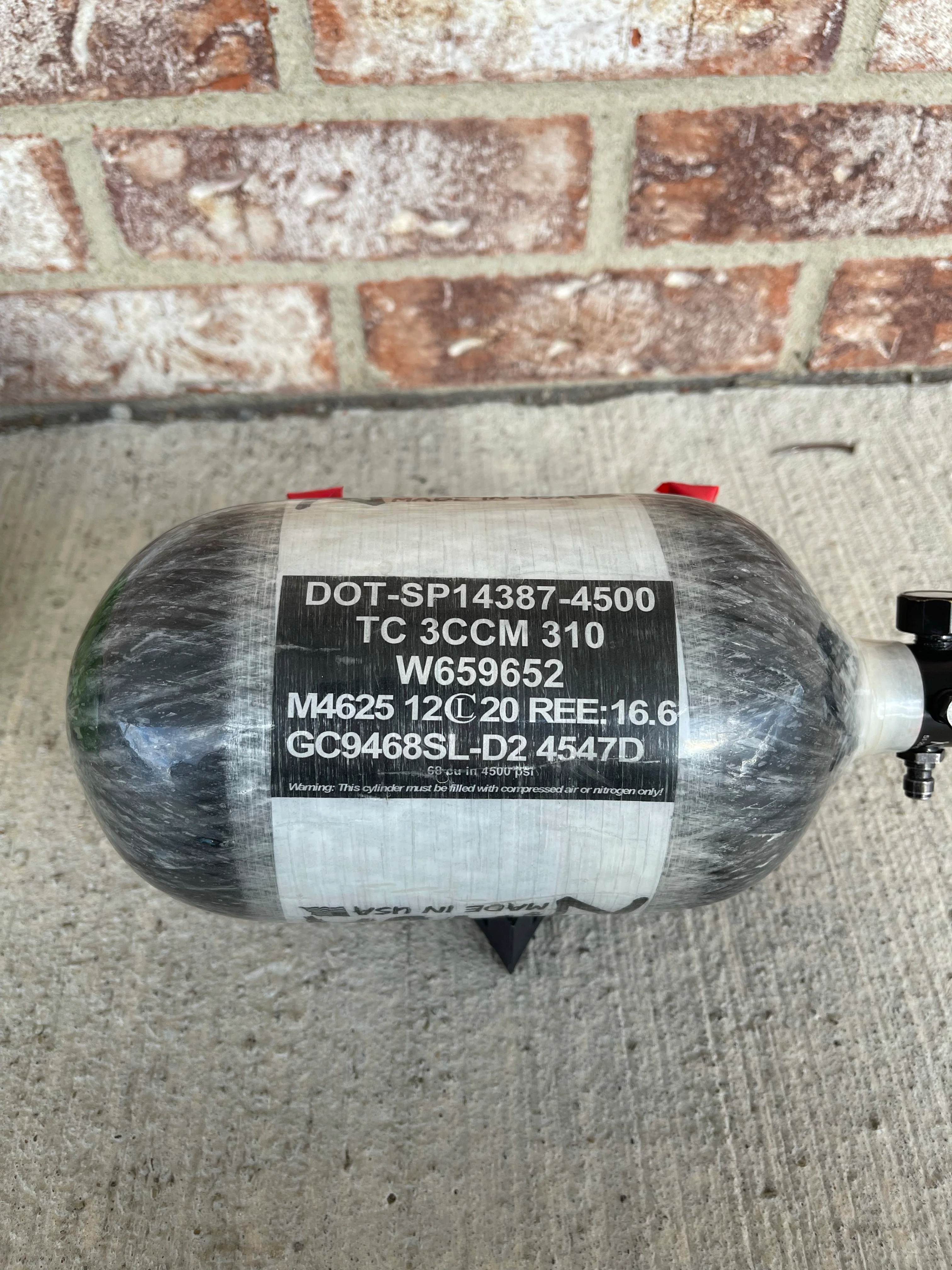 Used Ninja Lite 68/4500 Paintball Tank - Grey Ghost - Image 3