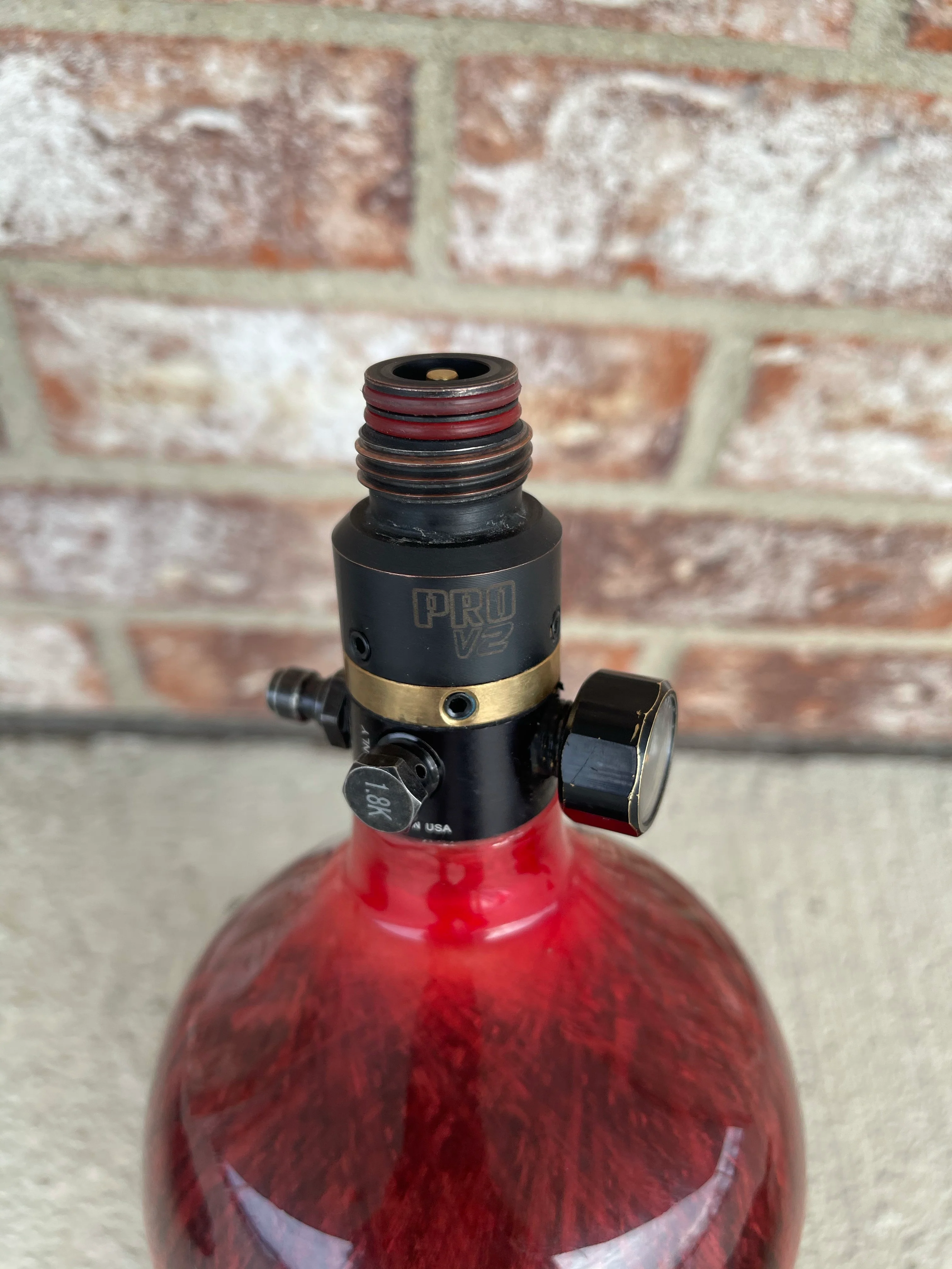 Used Ninja Lite 68/4500 Paintball Tank- Red - Image 3