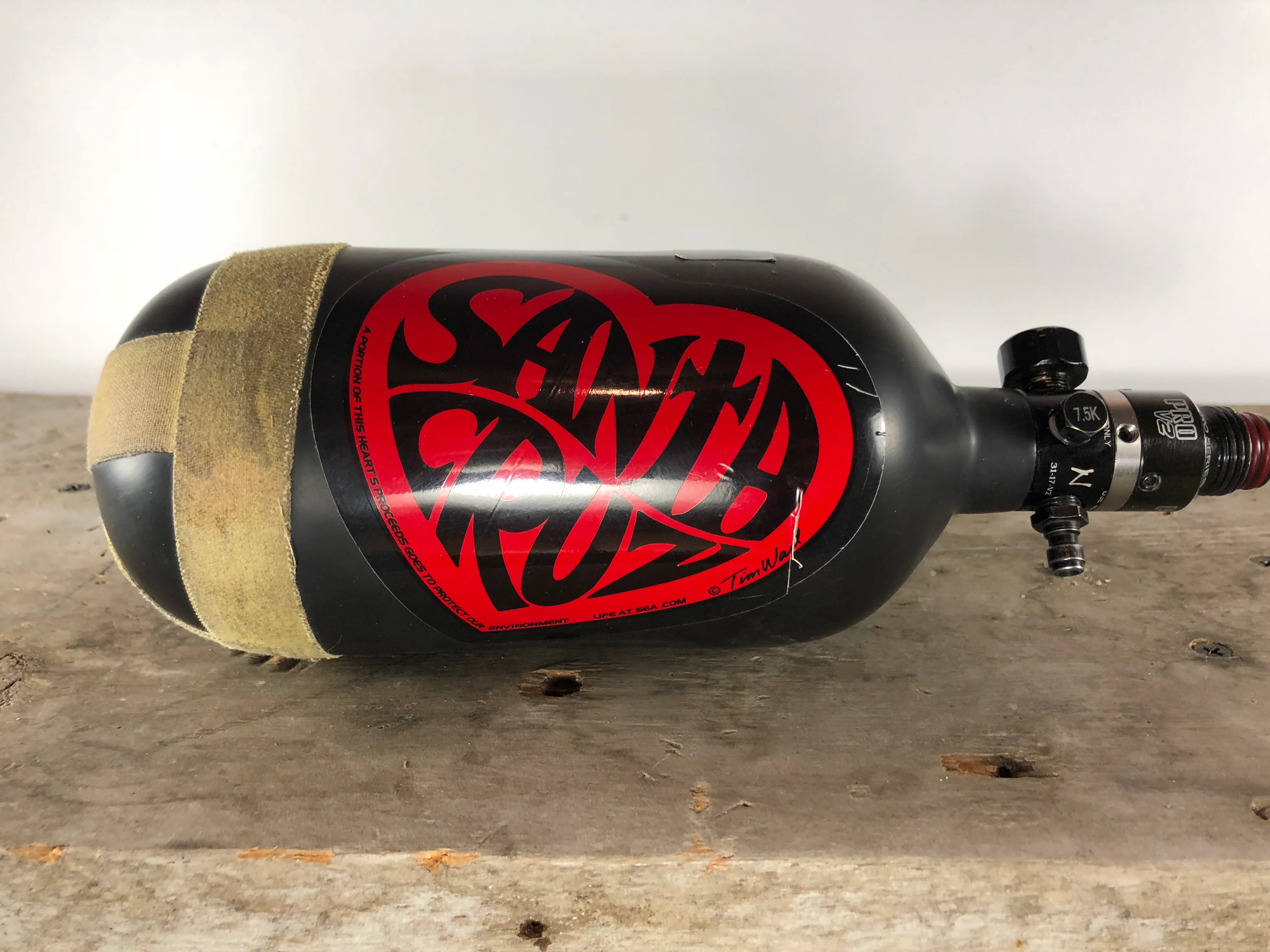 Used Ninja Paintball Tank 45/4500 SL2 PRO V2 Reg - Cerakote Black - Image 2
