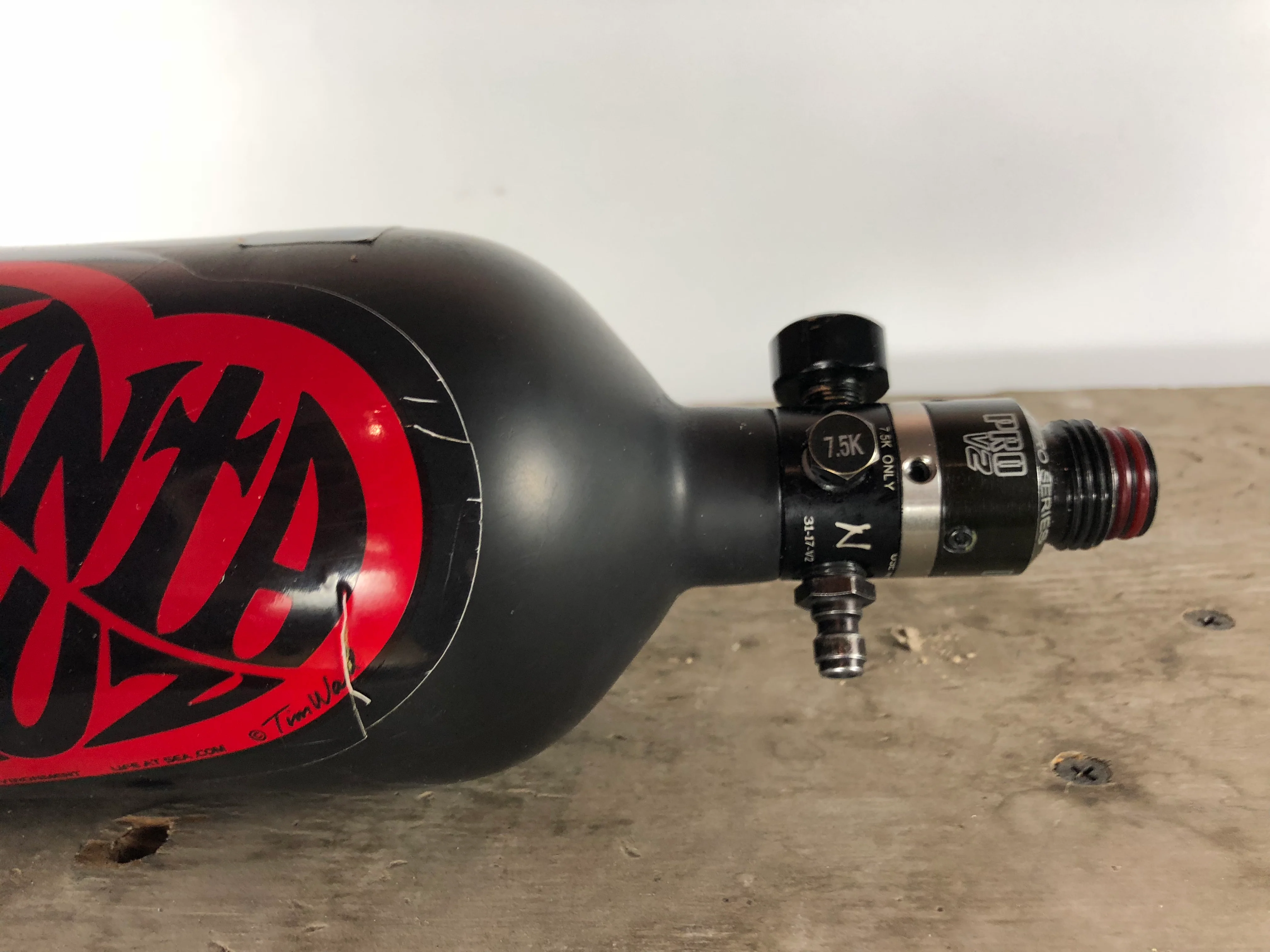 Used Ninja Paintball Tank 45/4500 SL2 PRO V2 Reg - Cerakote Black - Image 3