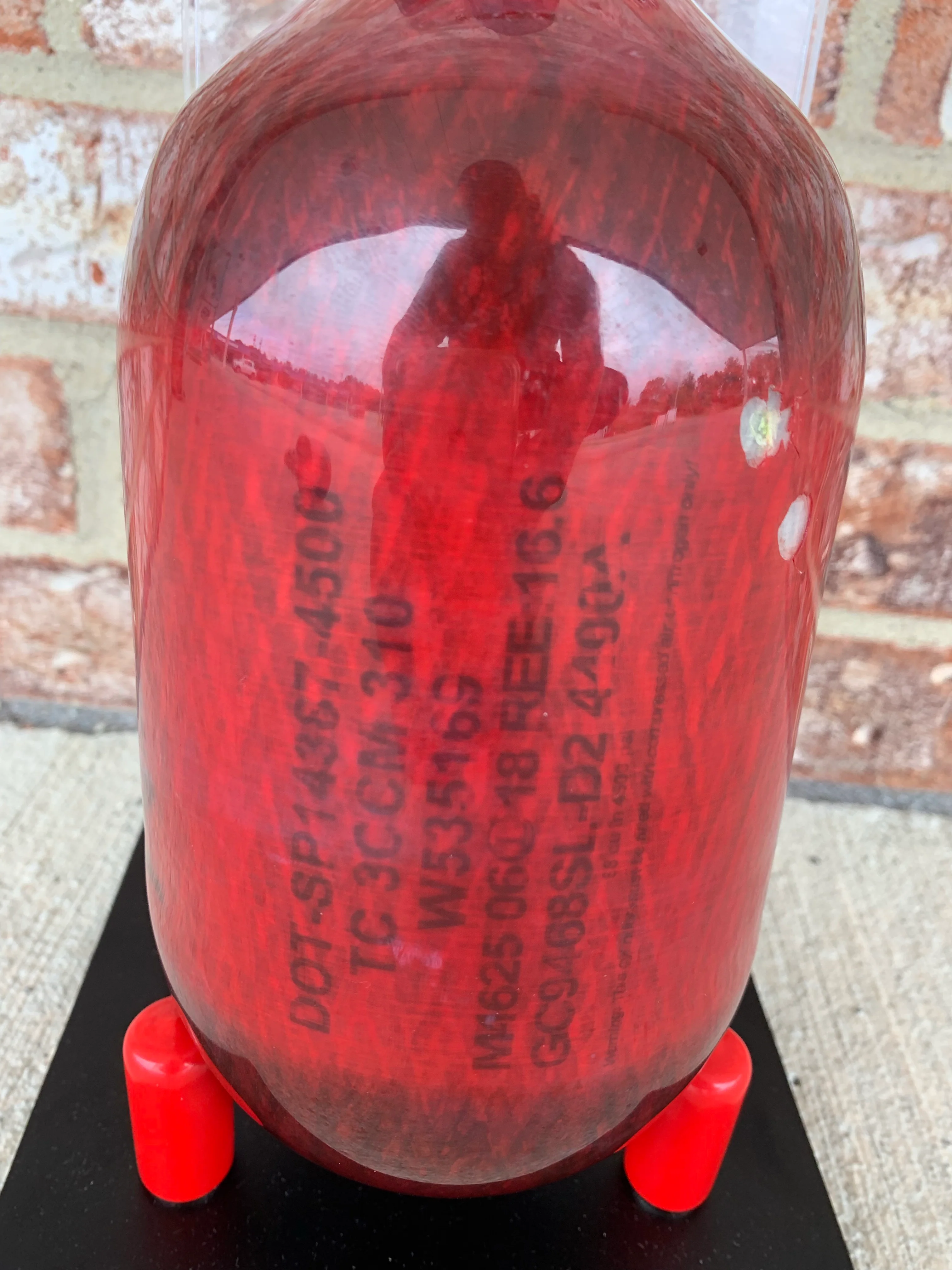 Used Ninja SL 68/4500 Paintball Tank- Red - Image 2