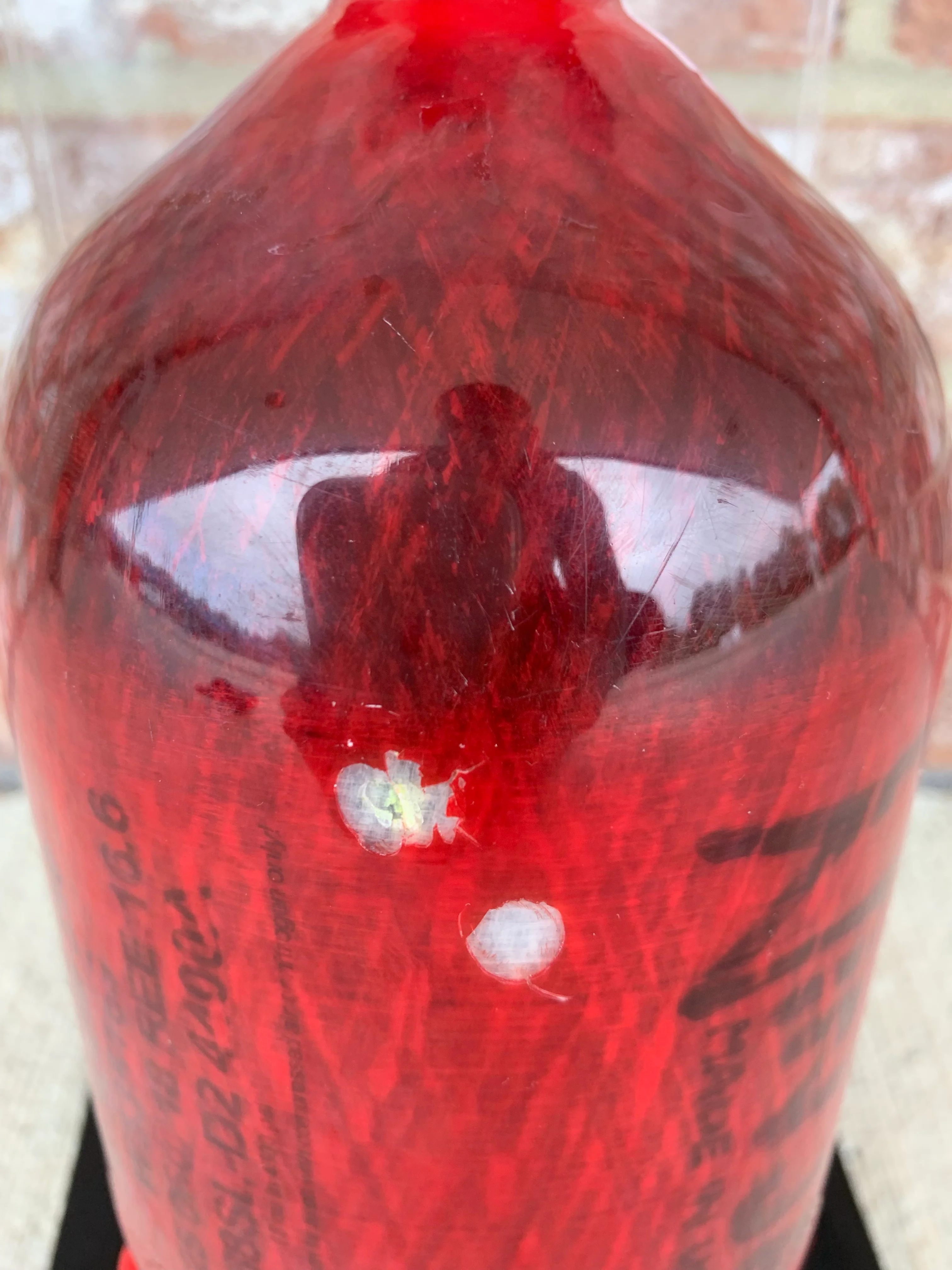 Used Ninja SL 68/4500 Paintball Tank- Red - Image 4
