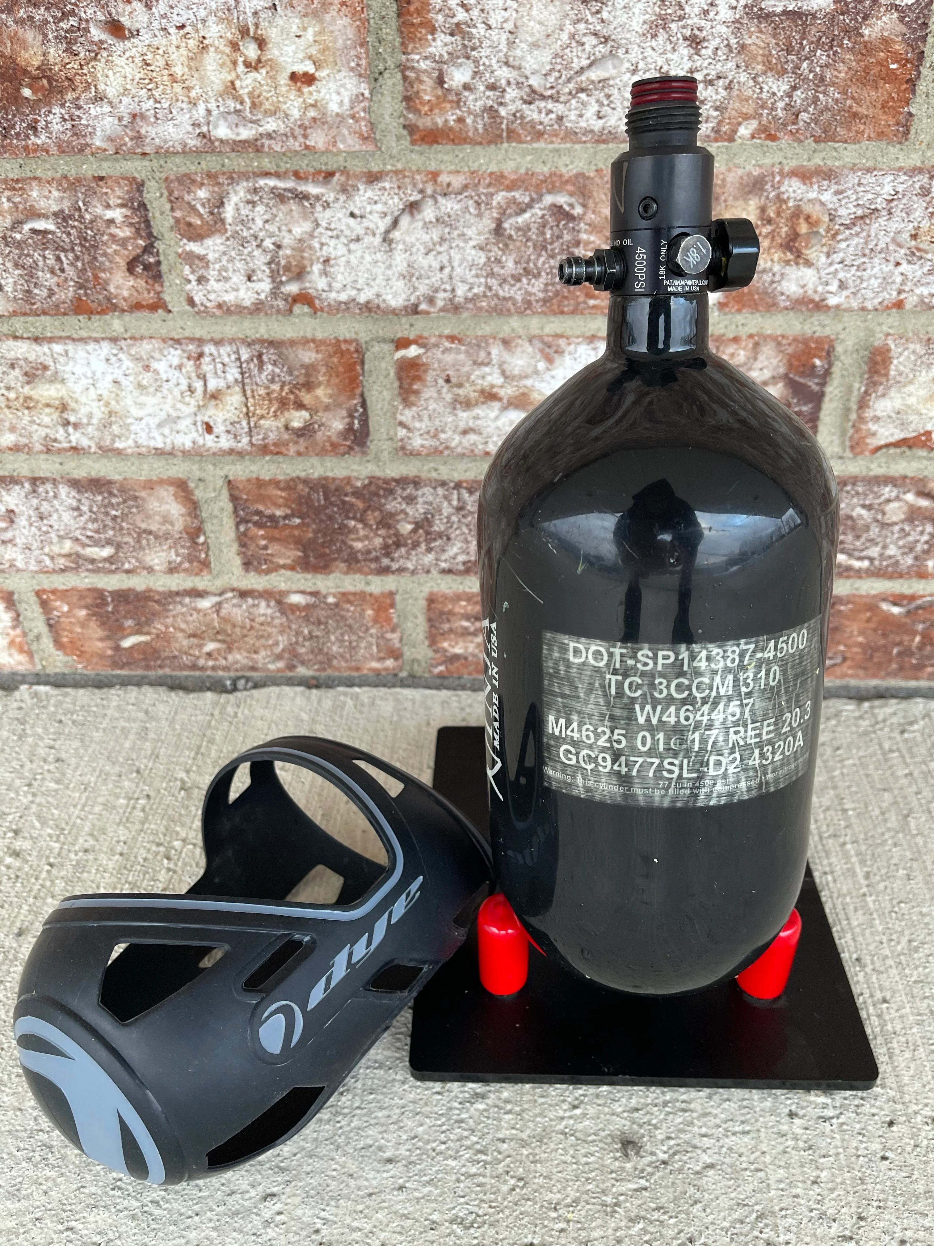 Used Ninja SL 77/4500 Paintball Tank - Black/White - Image 2