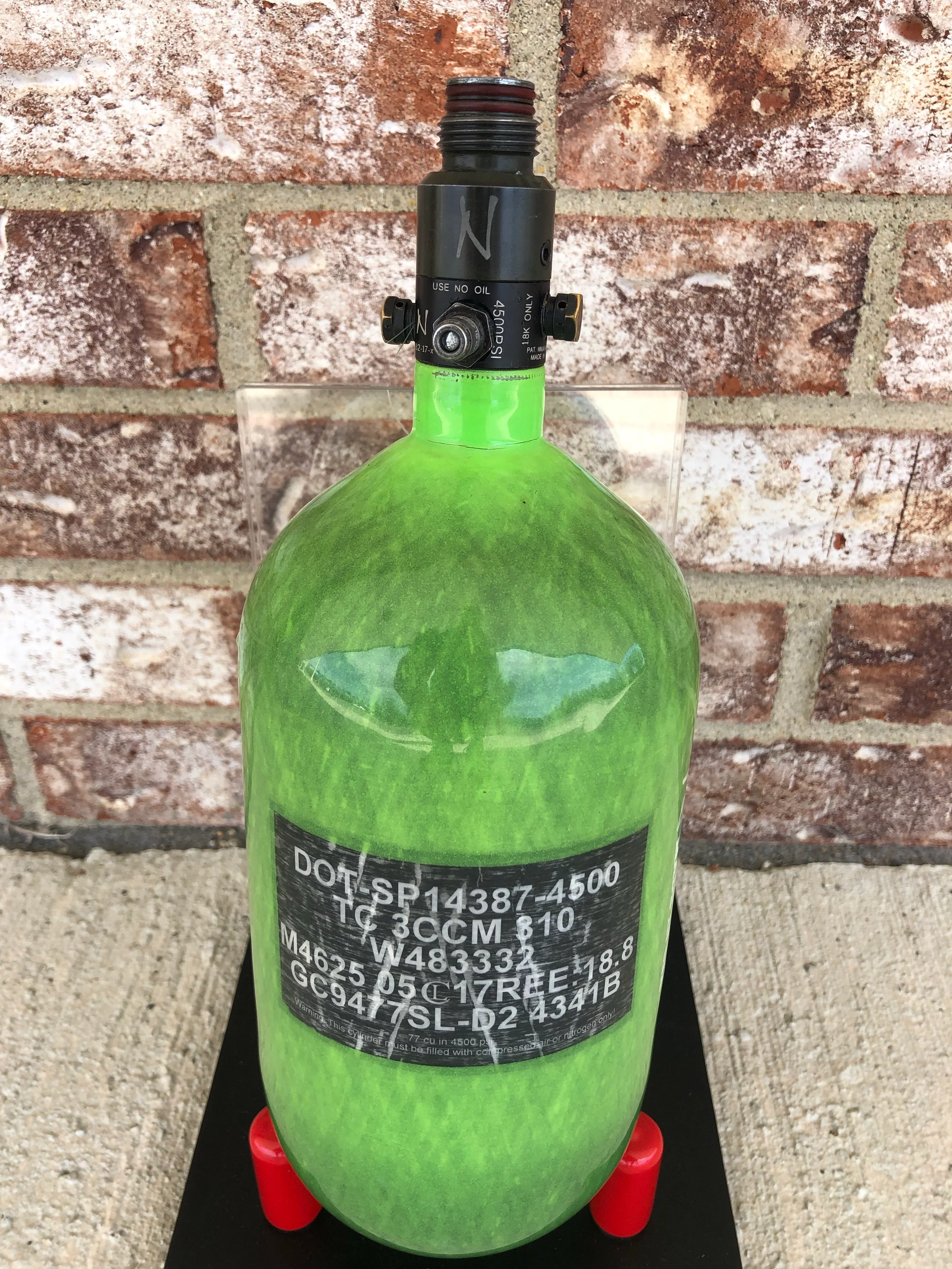 Used Ninja SL 77/4500 Paintball Tank - Lime - Image 2