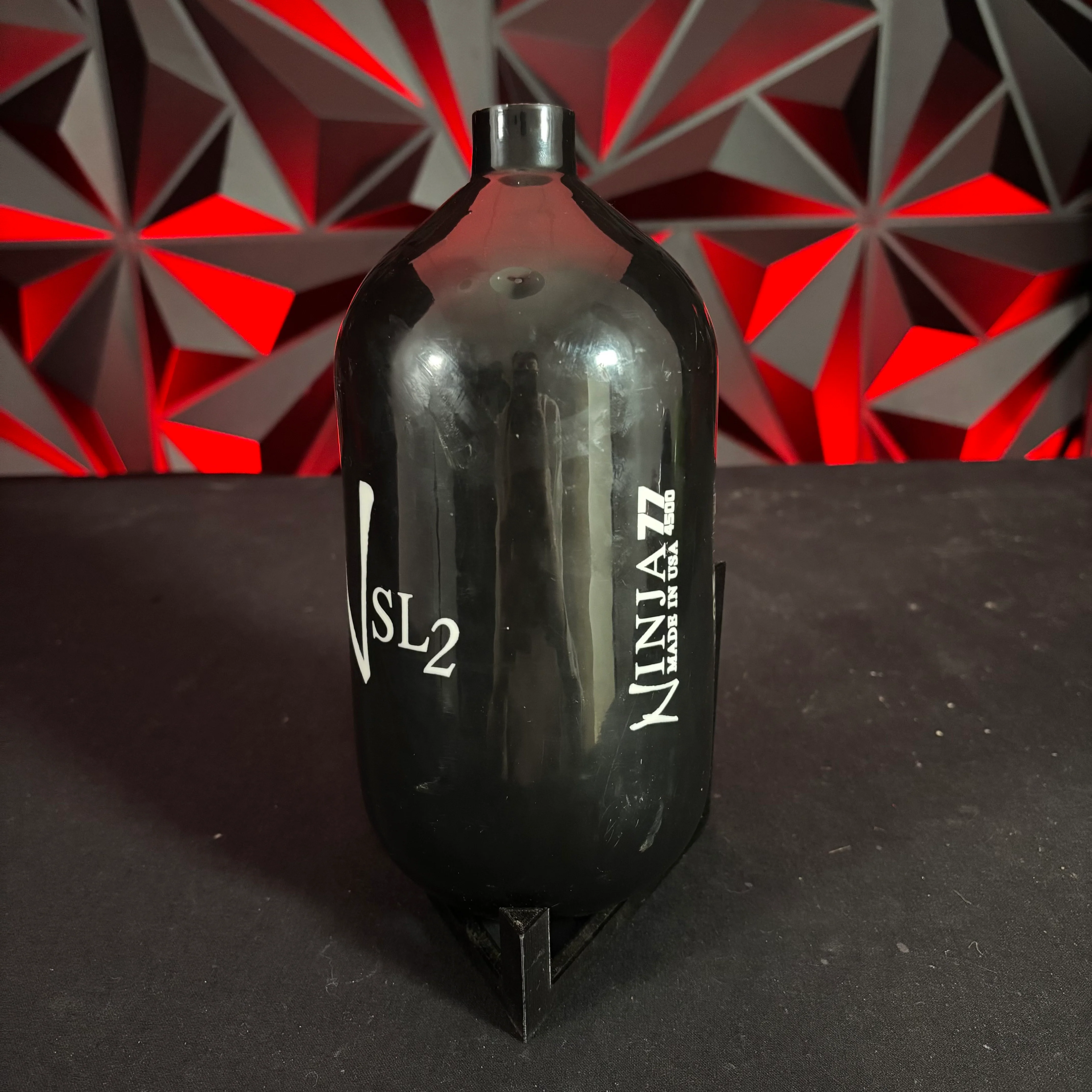 Used Ninja SL2 77/4500 Paintball Tank - Bottle Only - Black/ White