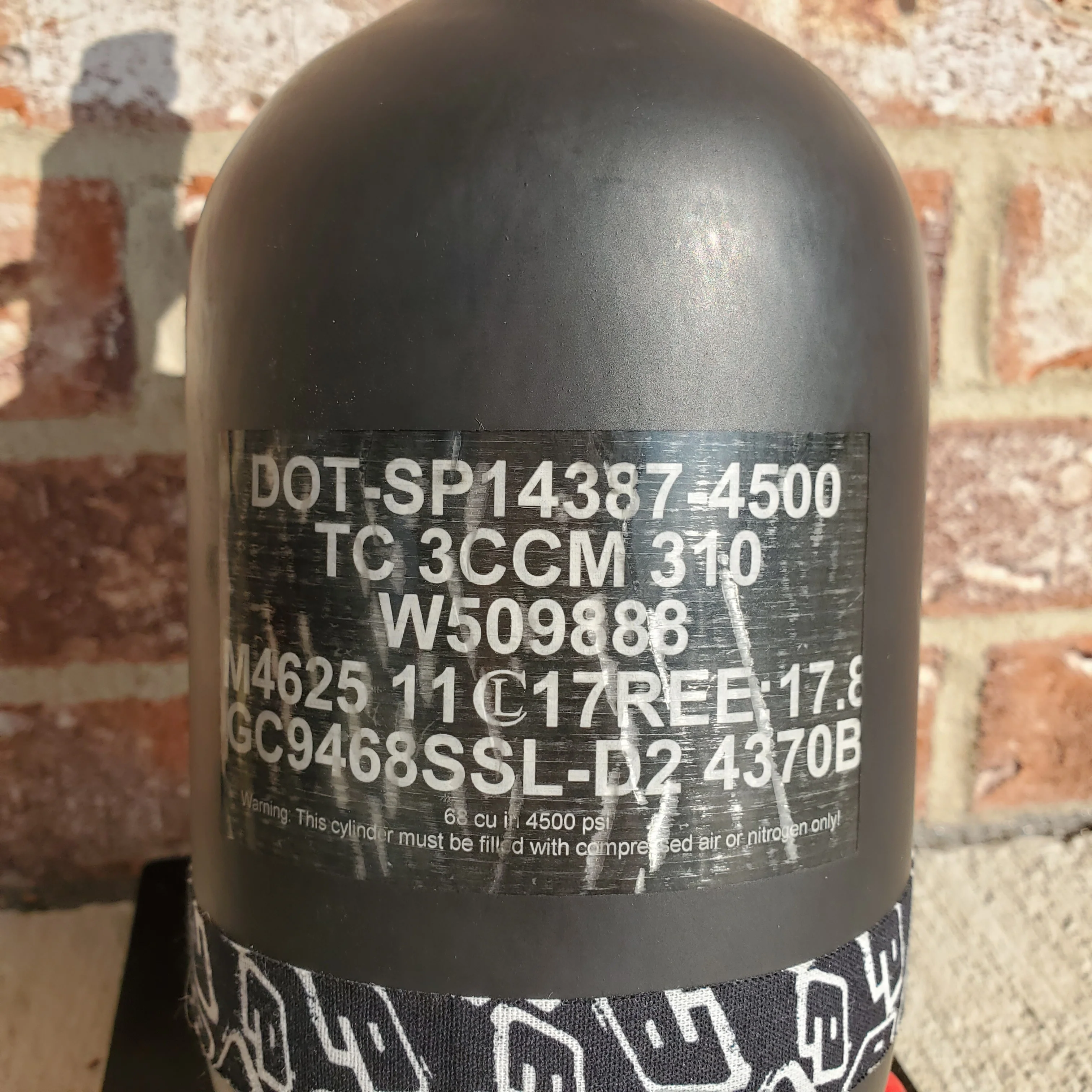 Used Ninja SL2 68/4500 Paintball Tank - Ceracote - Image 3