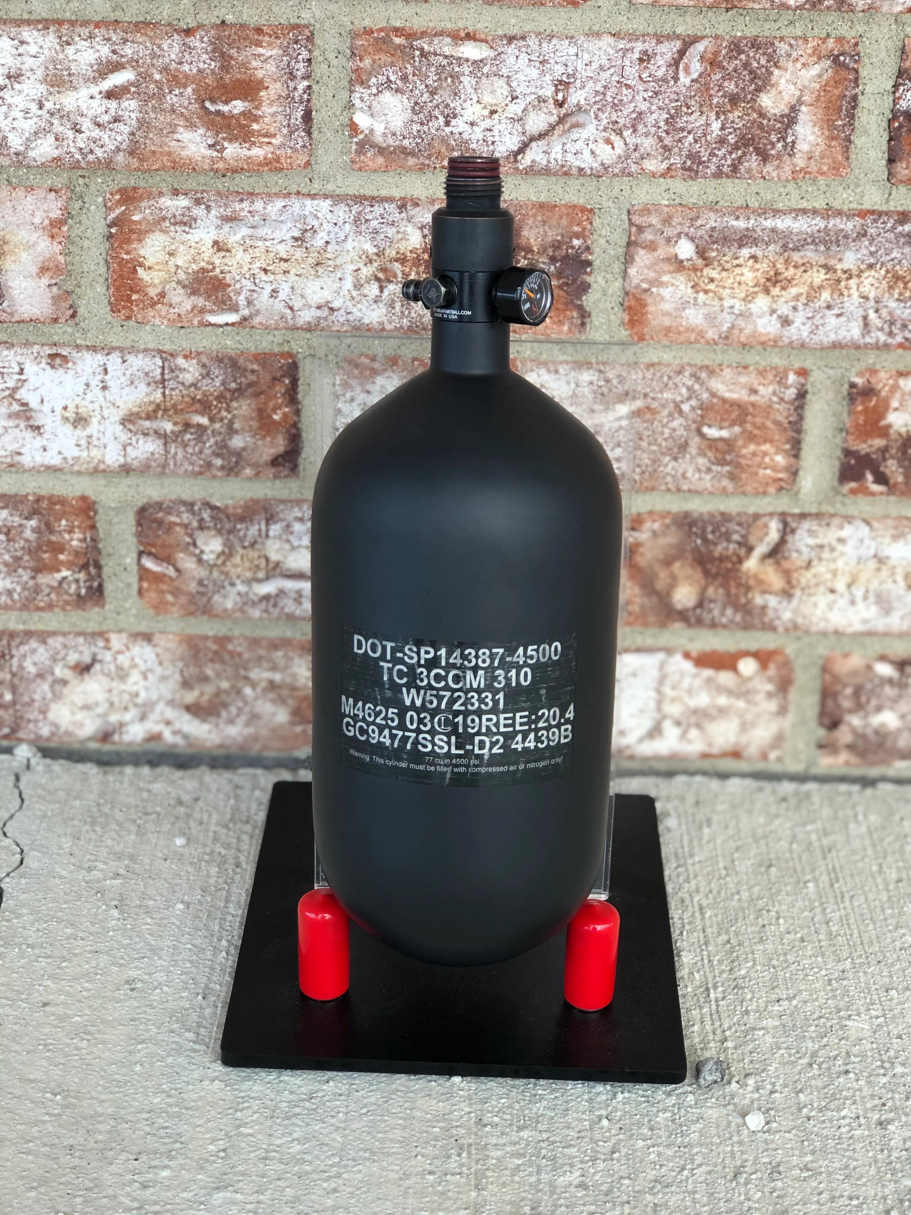 Used Ninja SL2 77/4500 Paintball Tank - Black Cerakote w/ Standard Reg - Image 2