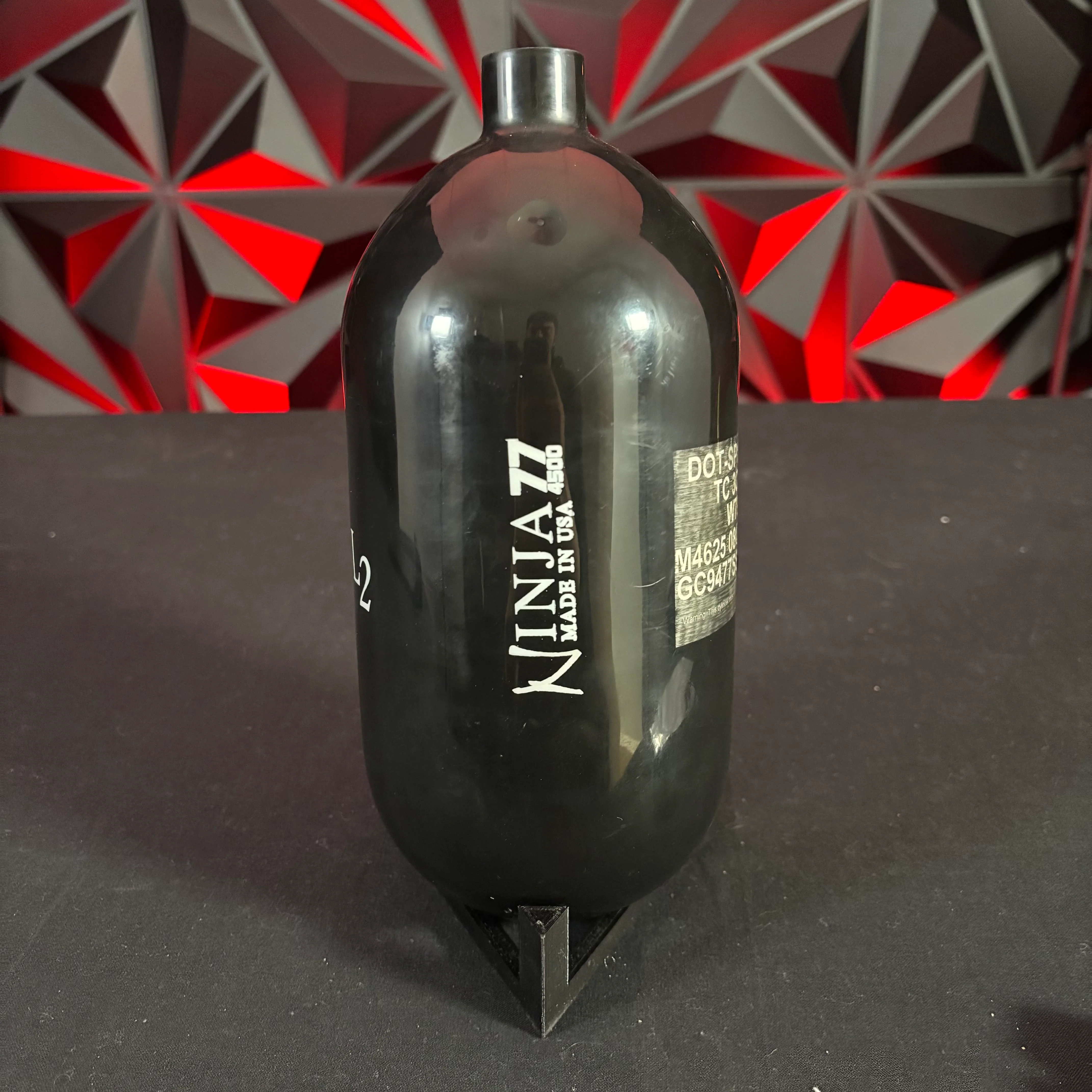 Used Ninja SL2 77/4500 Paintball Tank - Black/White **Bottle Only**