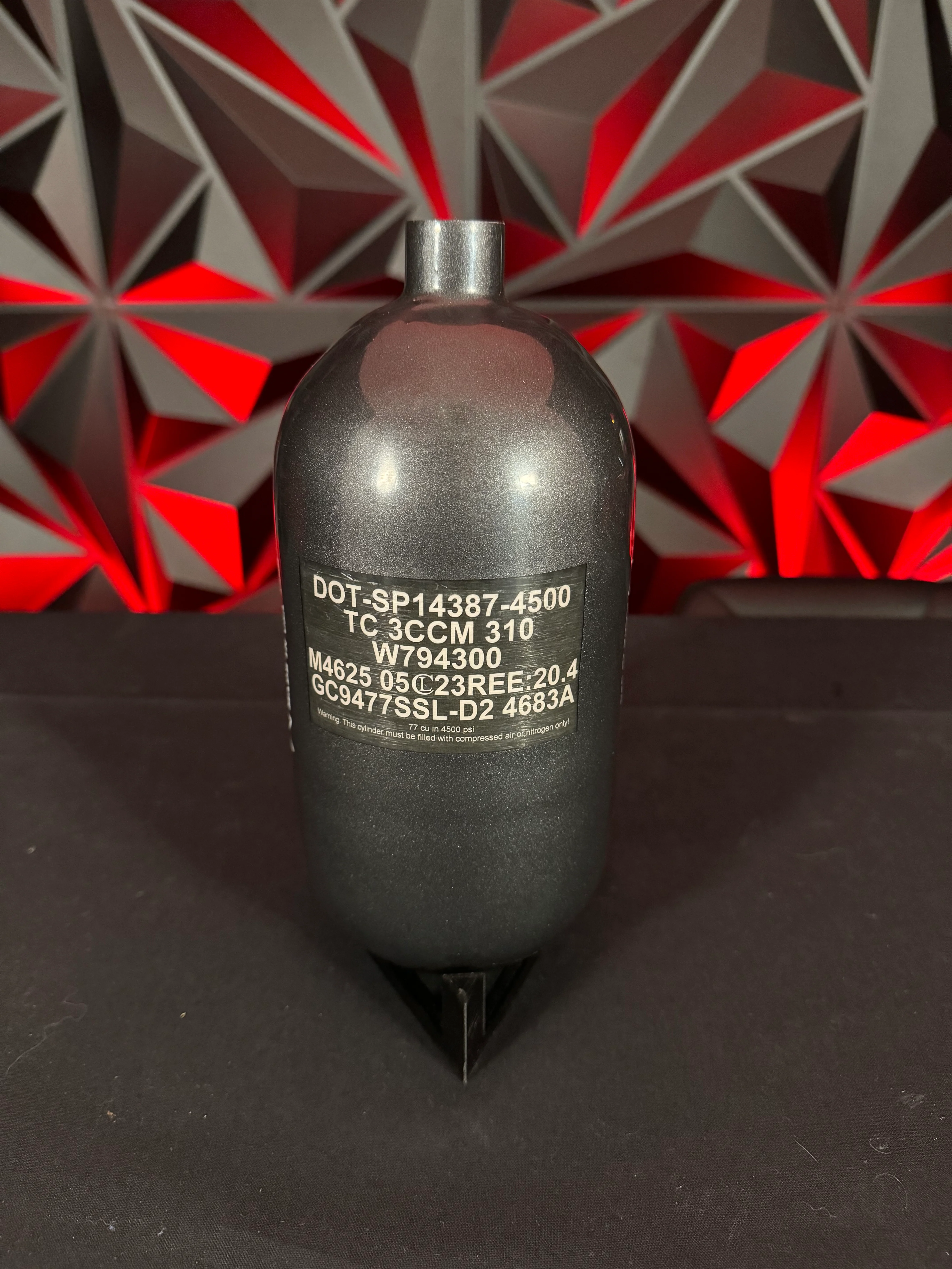 Used Ninja SL2 77/4500 Paintball Tank - Gunsmoke *BOTTLE ONLY* - Image 2