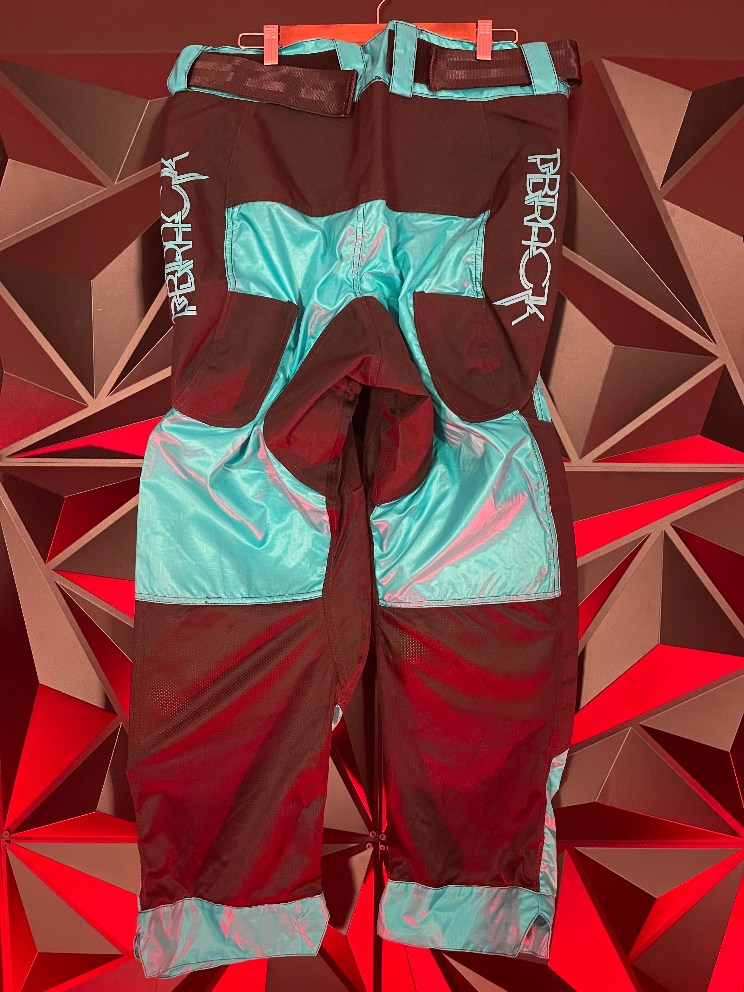 Used Paintball Pants - Black/Teal - Medium - Image 2