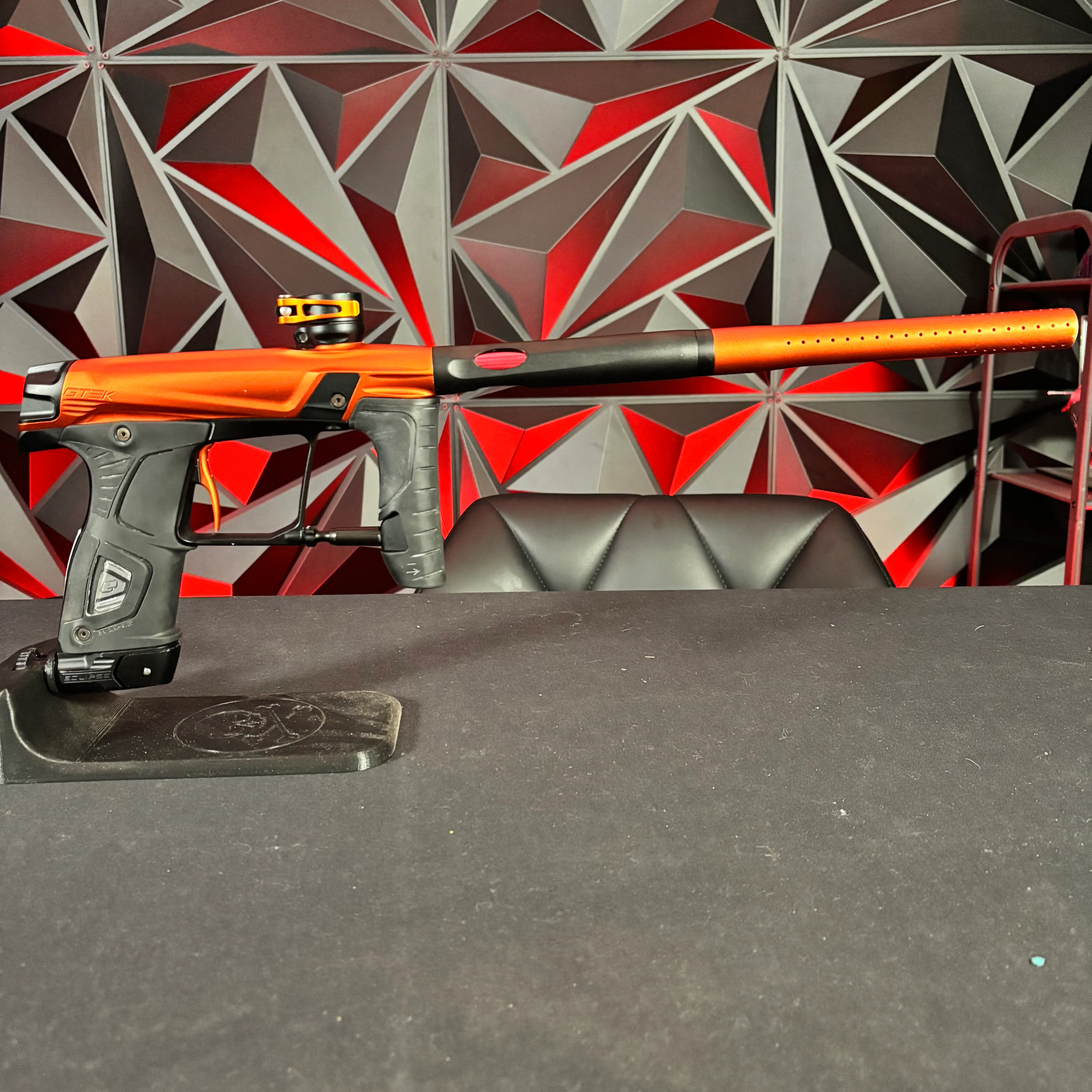 Used Planet Eclipse Gtek 160R Paintball Gun - Orange/Black - Image 6