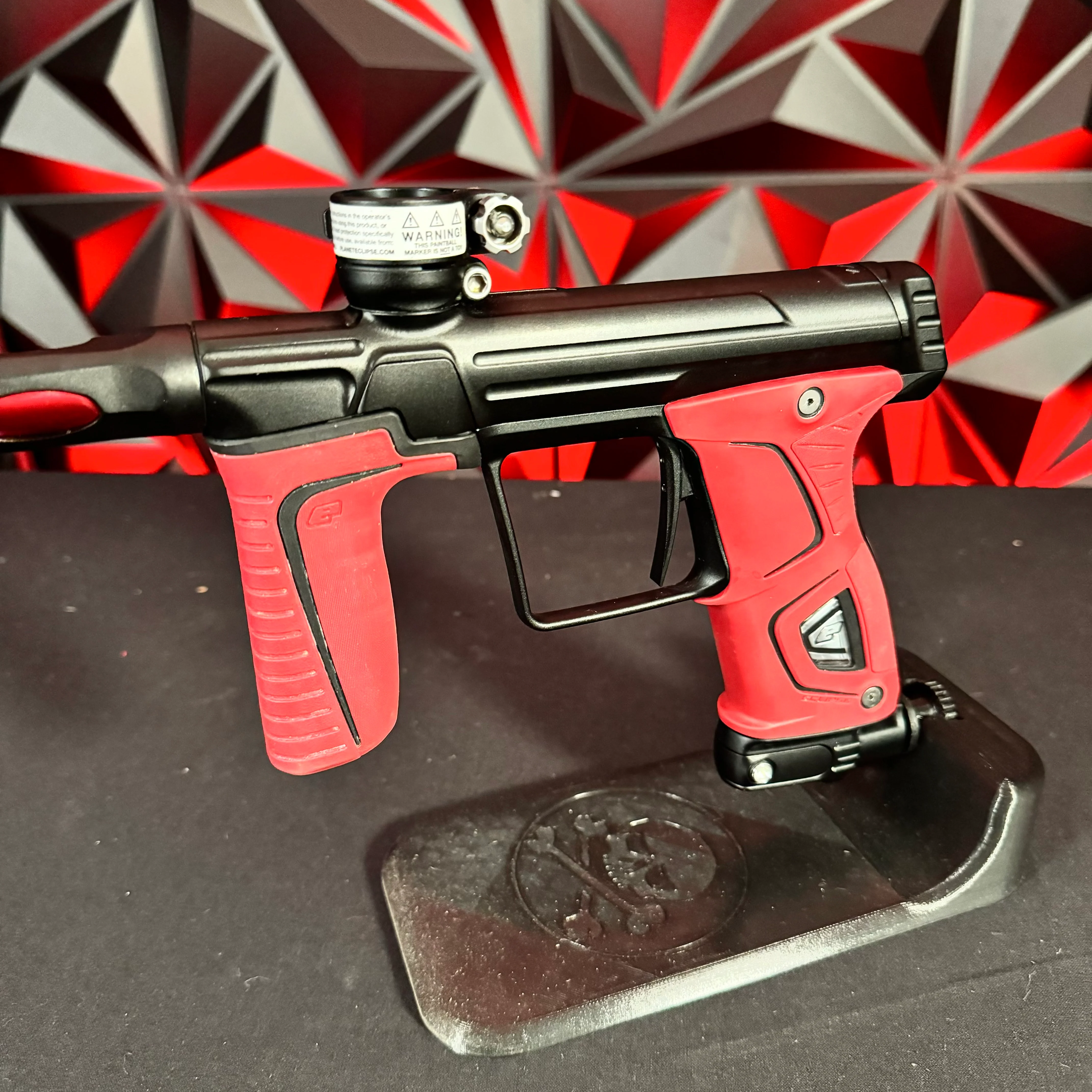 Used Planet Eclipse 170R Paintball Gun - Black w/ Shaft FR Barrel & Red Grip Kit - Image 4