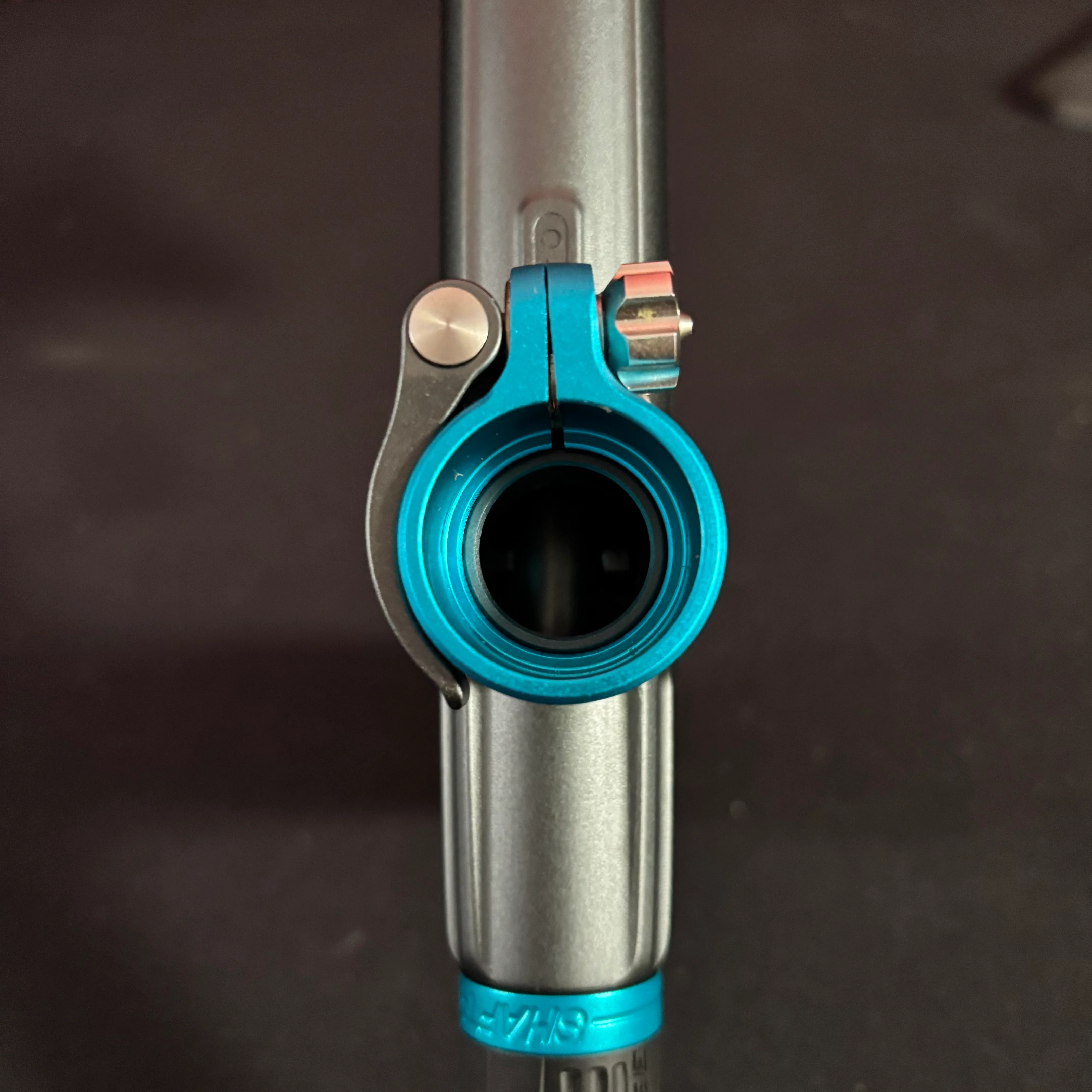 Used Planet Eclipse 170R Paintball Gun - Dust Pewter/ Teal w/Infamous Deuce Trigger - Image 9