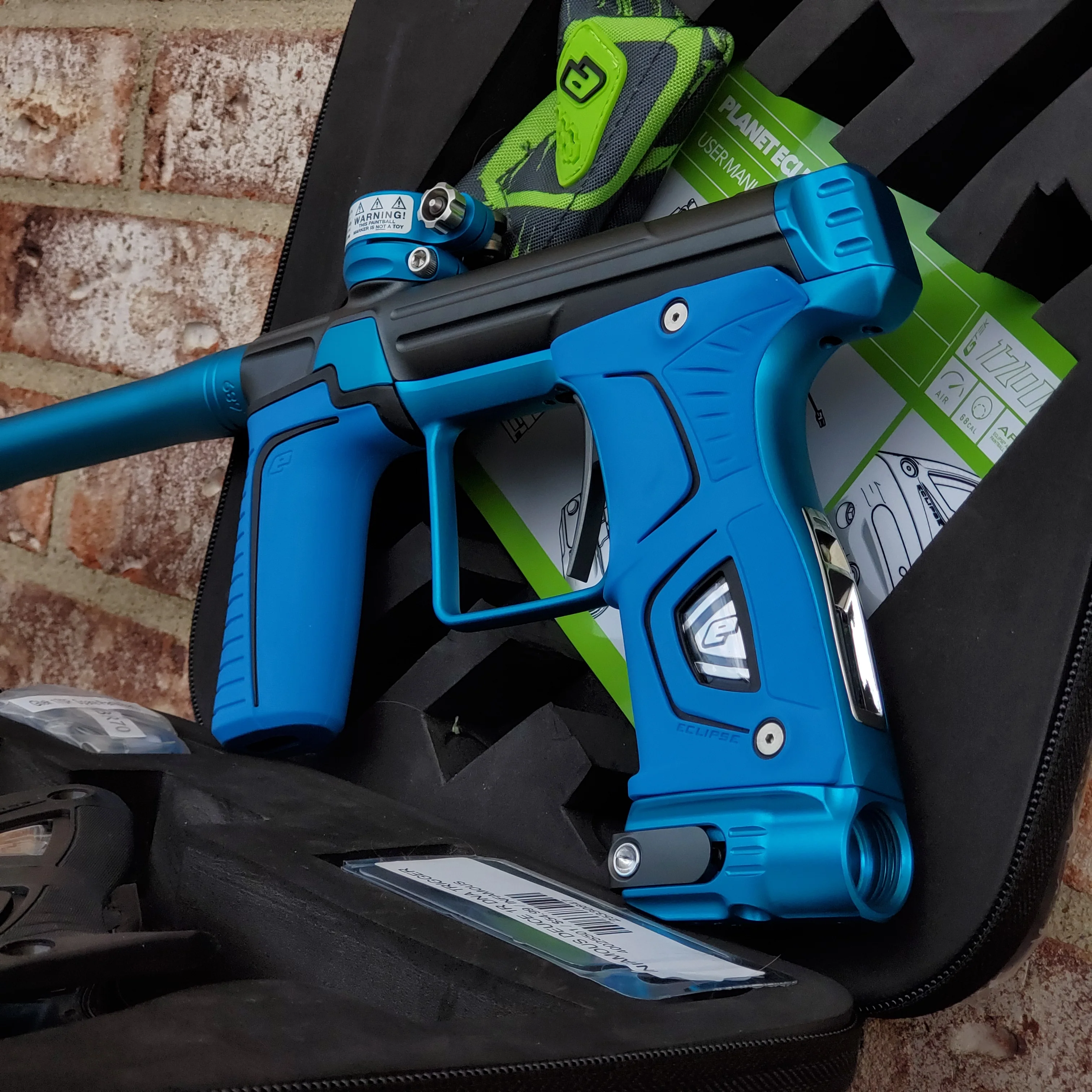 Used Planet Eclipse 170R Paintball Gun - Grey / Teal - Image 3
