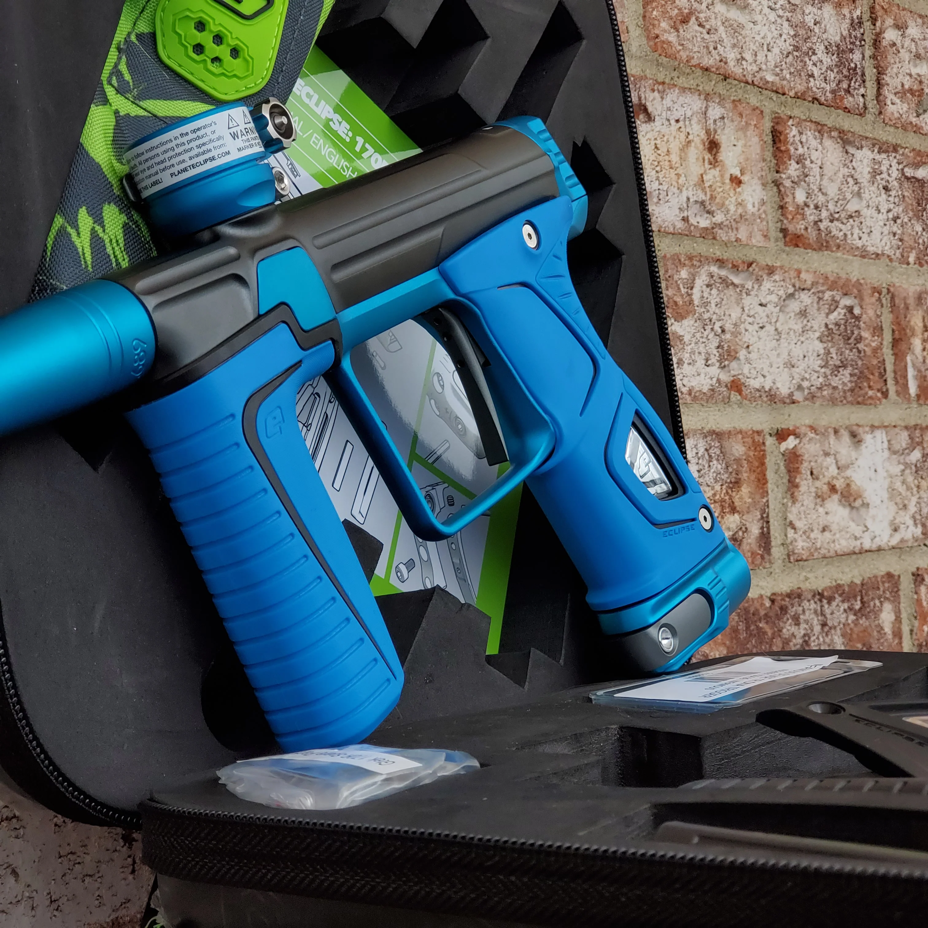 Used Planet Eclipse 170R Paintball Gun - Grey / Teal - Image 7