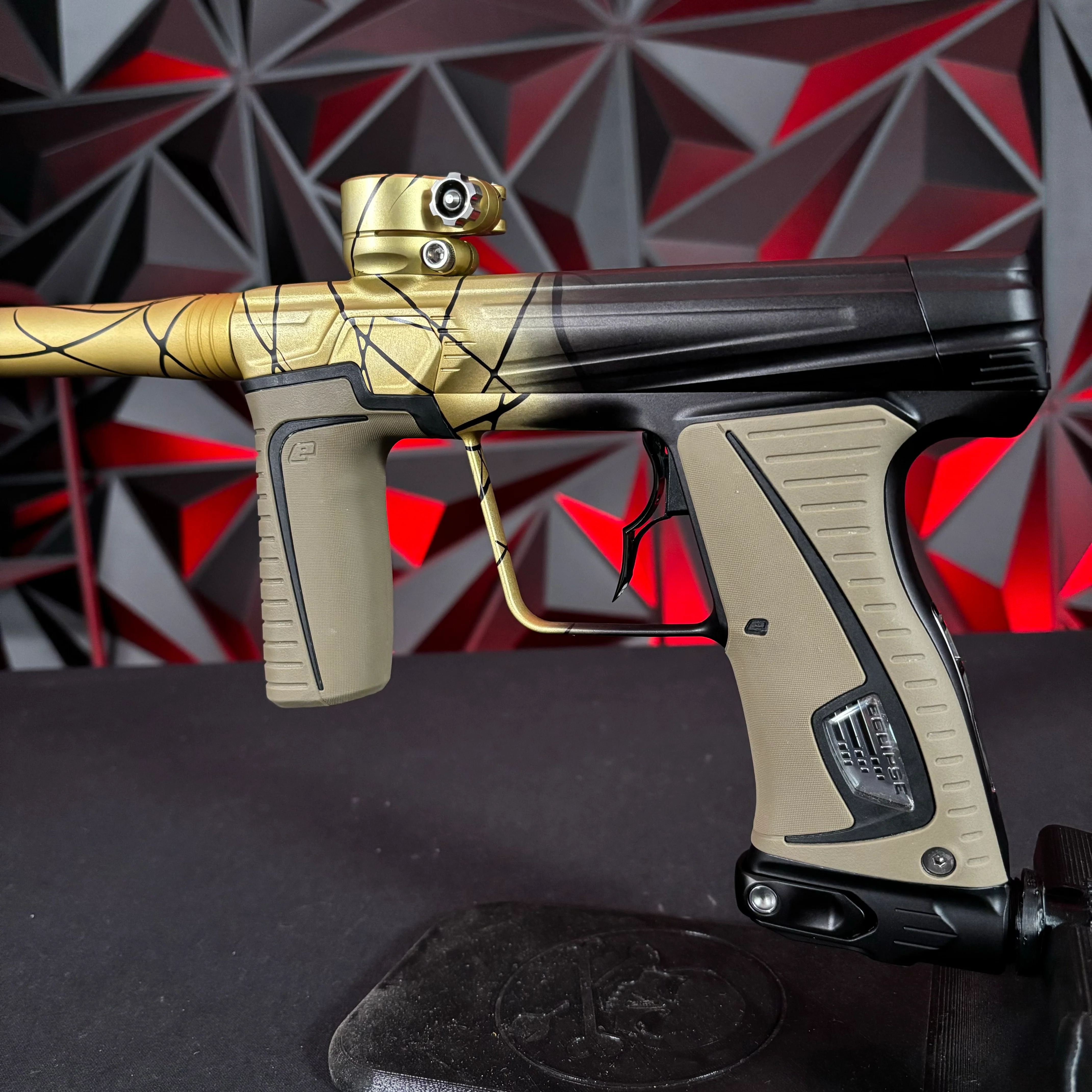 Used Planet Eclipse 180r Paintball Gun - Ultimate Package - (1 of 1) Black/Gold Faded Splash - Image 3