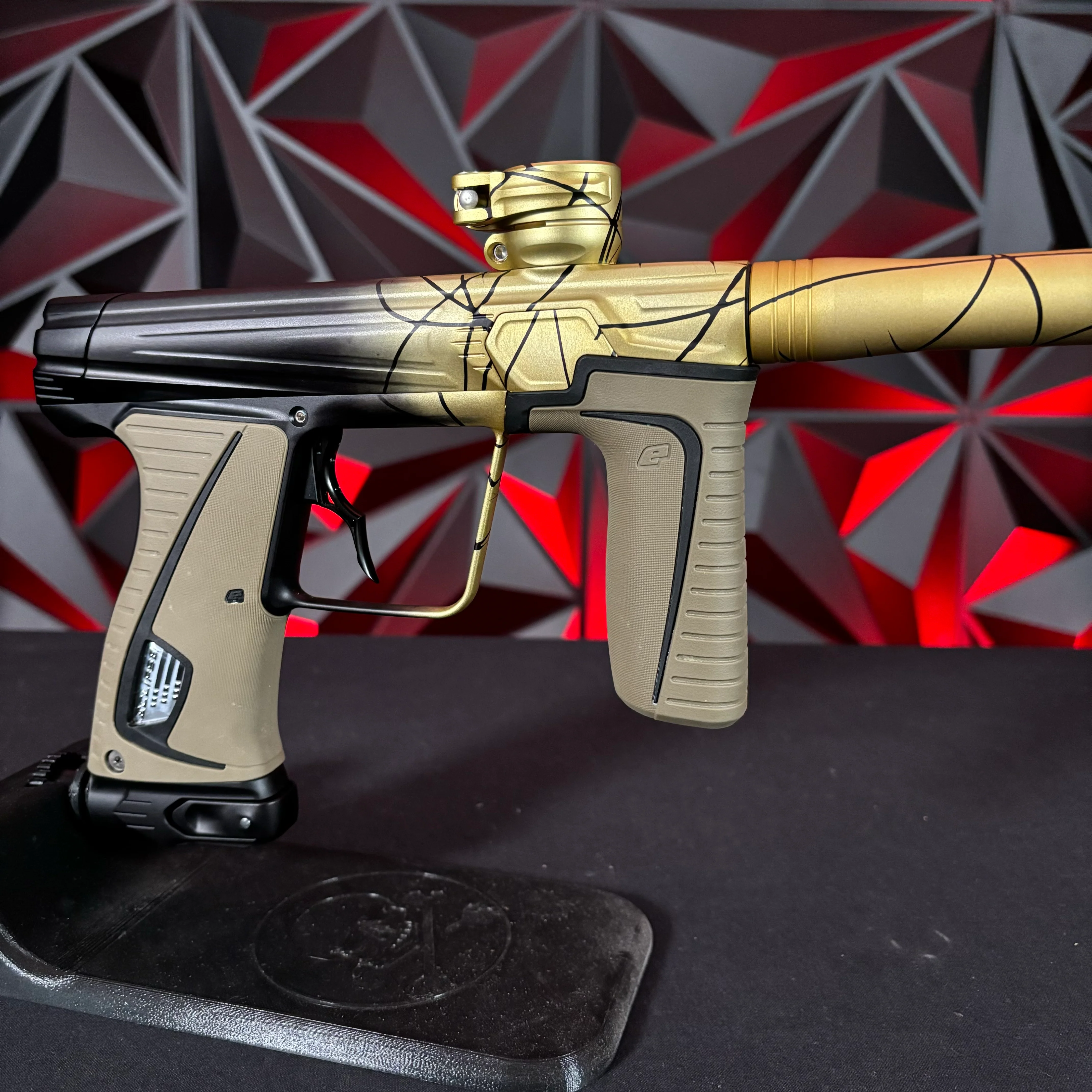 Used Planet Eclipse 180r Paintball Gun - Ultimate Package - (1 of 1) Black/Gold Faded Splash - Image 4