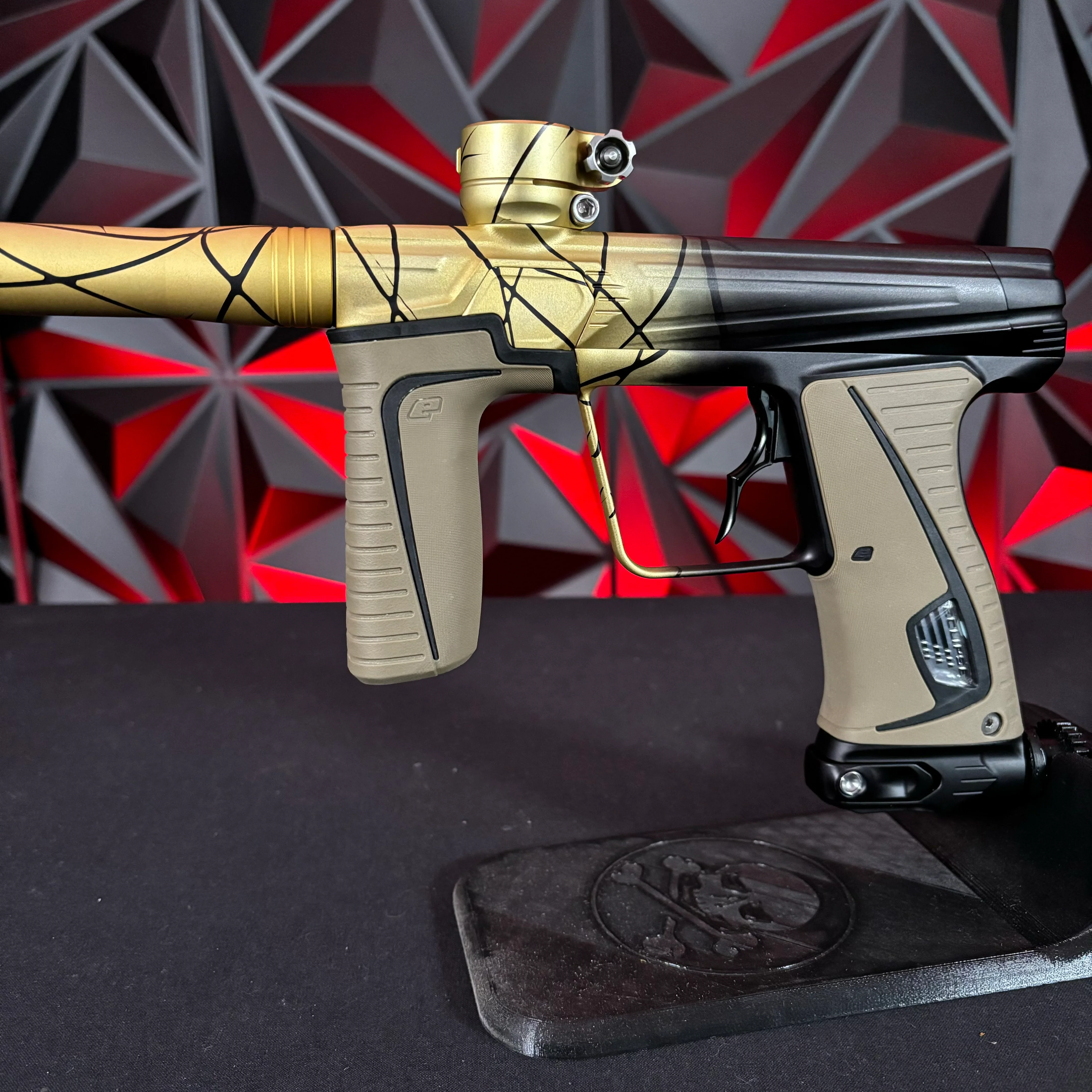 Used Planet Eclipse 180r Paintball Gun - Ultimate Package - (1 of 1) Black/Gold Faded Splash - Image 5
