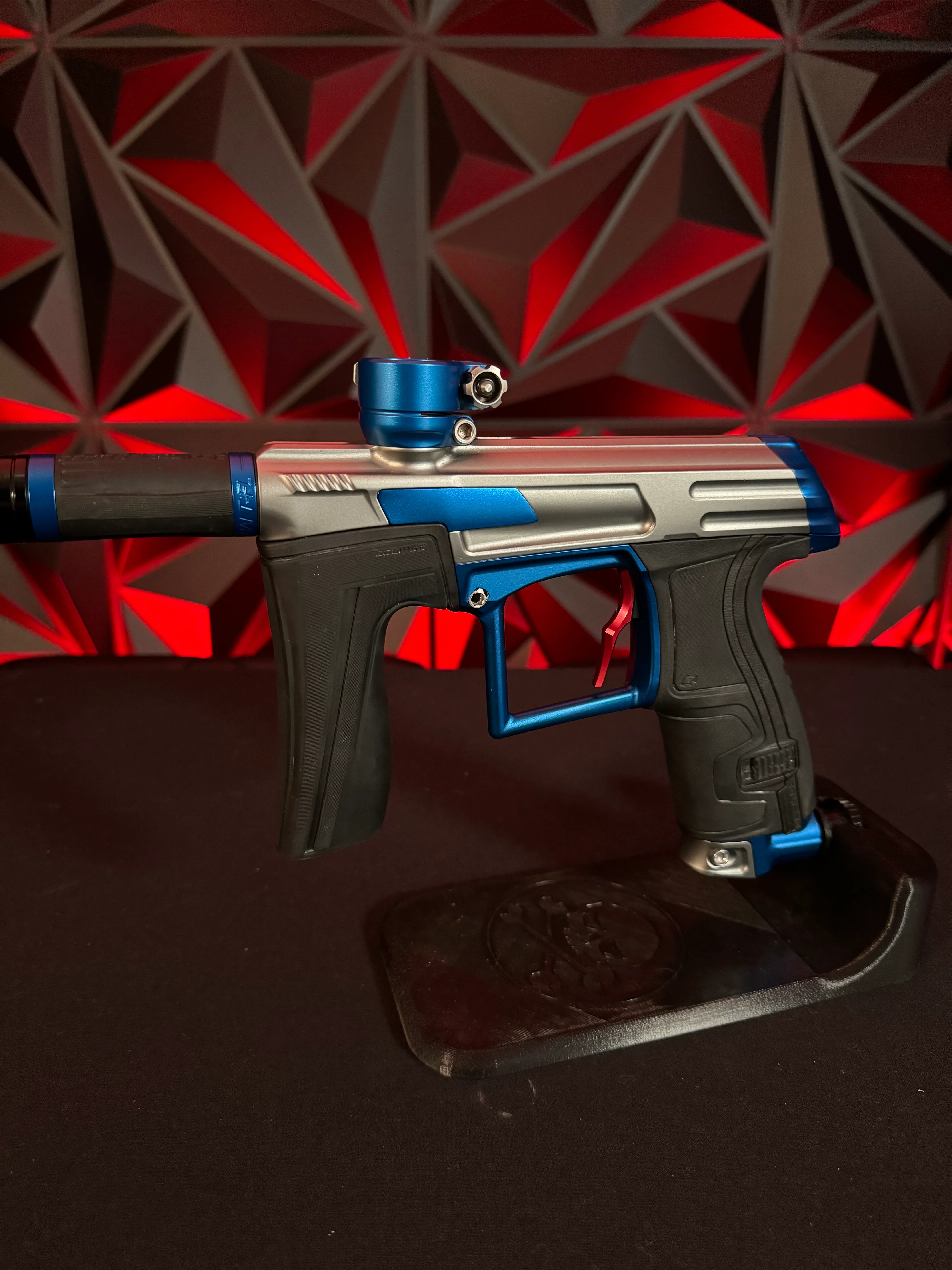 Used Planet Eclipse CS1.5 Paintball Gun - Grey/Blue w/ Infamous Deuce Trigger and IV Core - Image 2