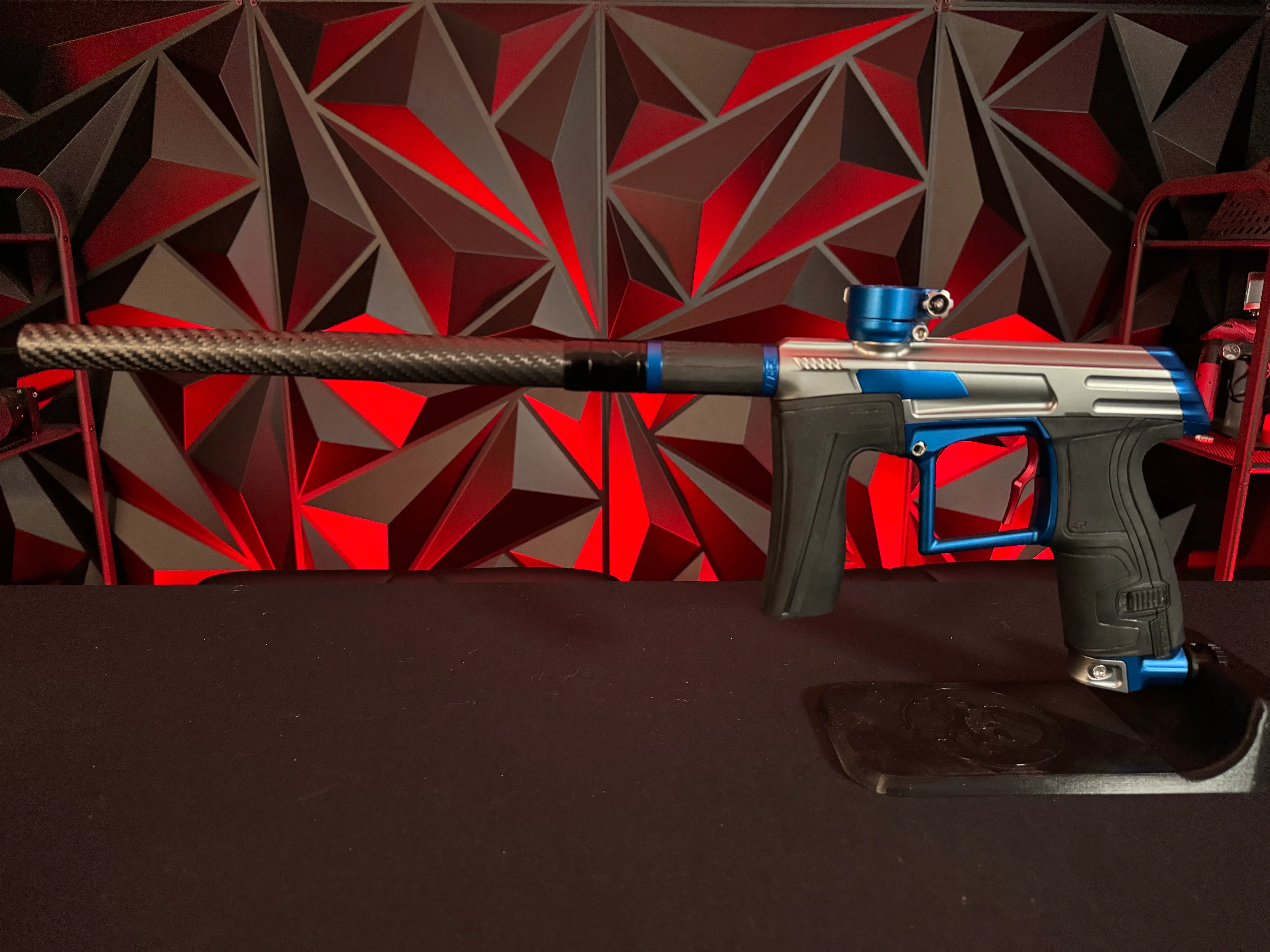 Used Planet Eclipse CS1.5 Paintball Gun - Grey/Blue w/ Infamous Deuce Trigger and IV Core - Image 6