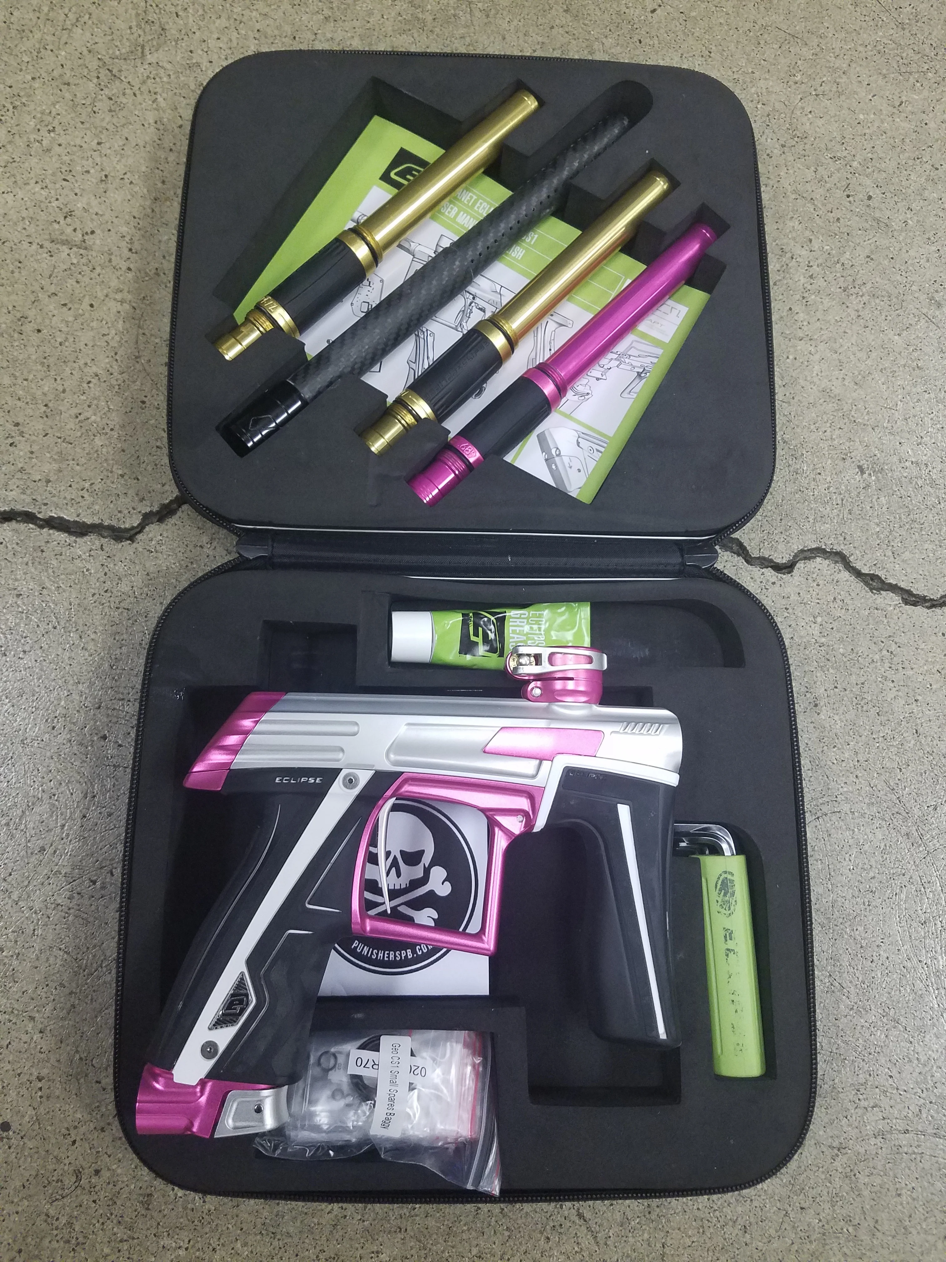 Used Planet Eclipse CS1.5 Paintball Marker - Silver/Pink - Image 2