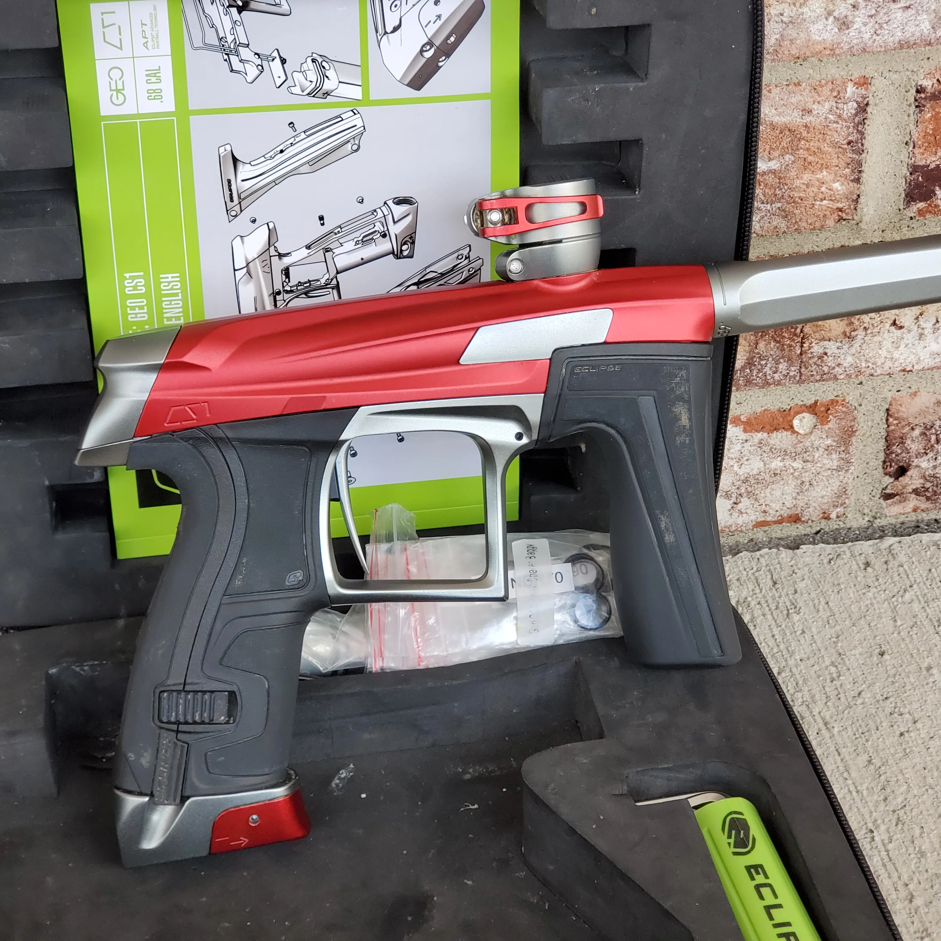 Used Planet Eclipse Cs1 Paintball Gun - Grey / Red - Image 2