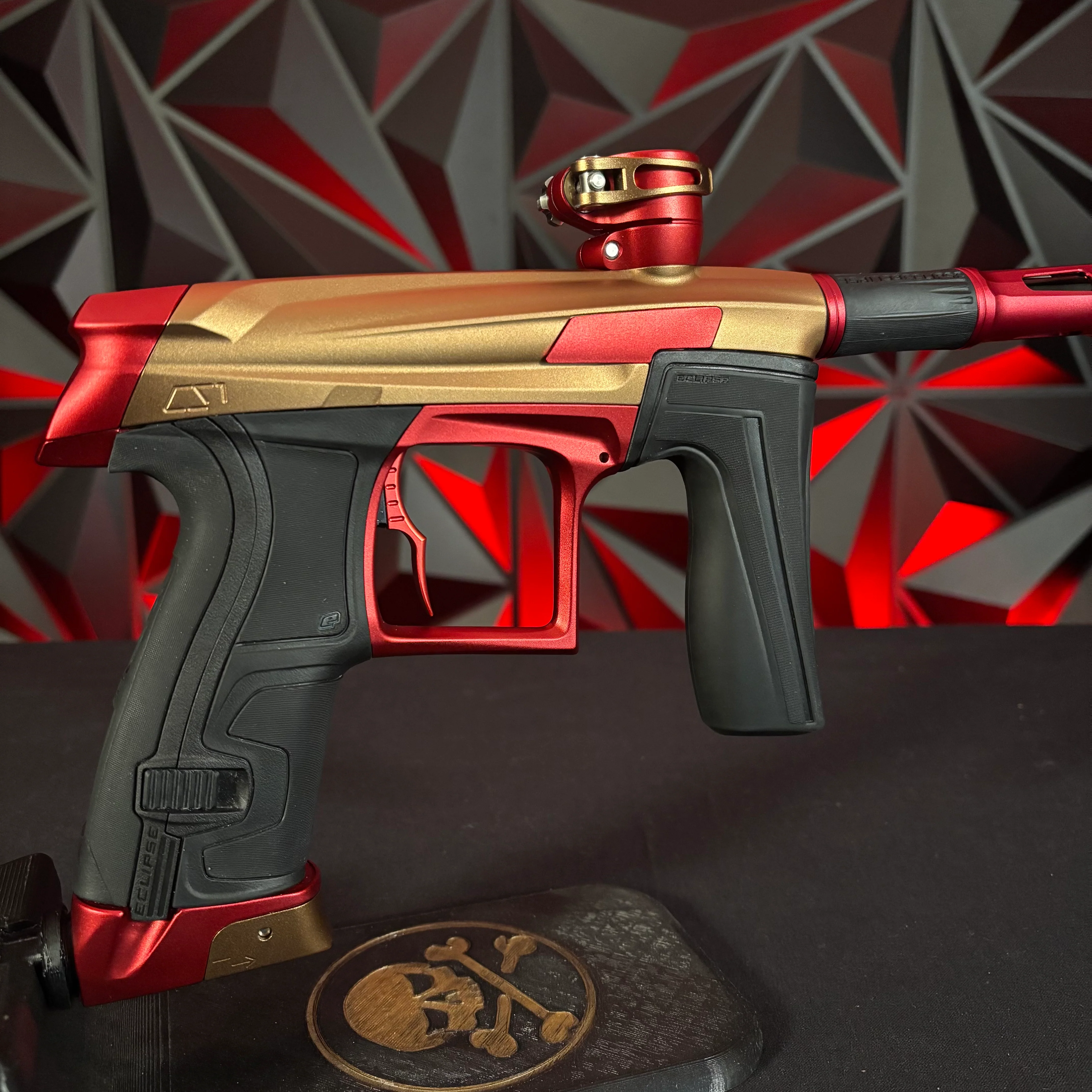 Used Planet Eclipse CS1 Paintball Gun - Gold/Red w/s63 Paintball Barrel - Image 2
