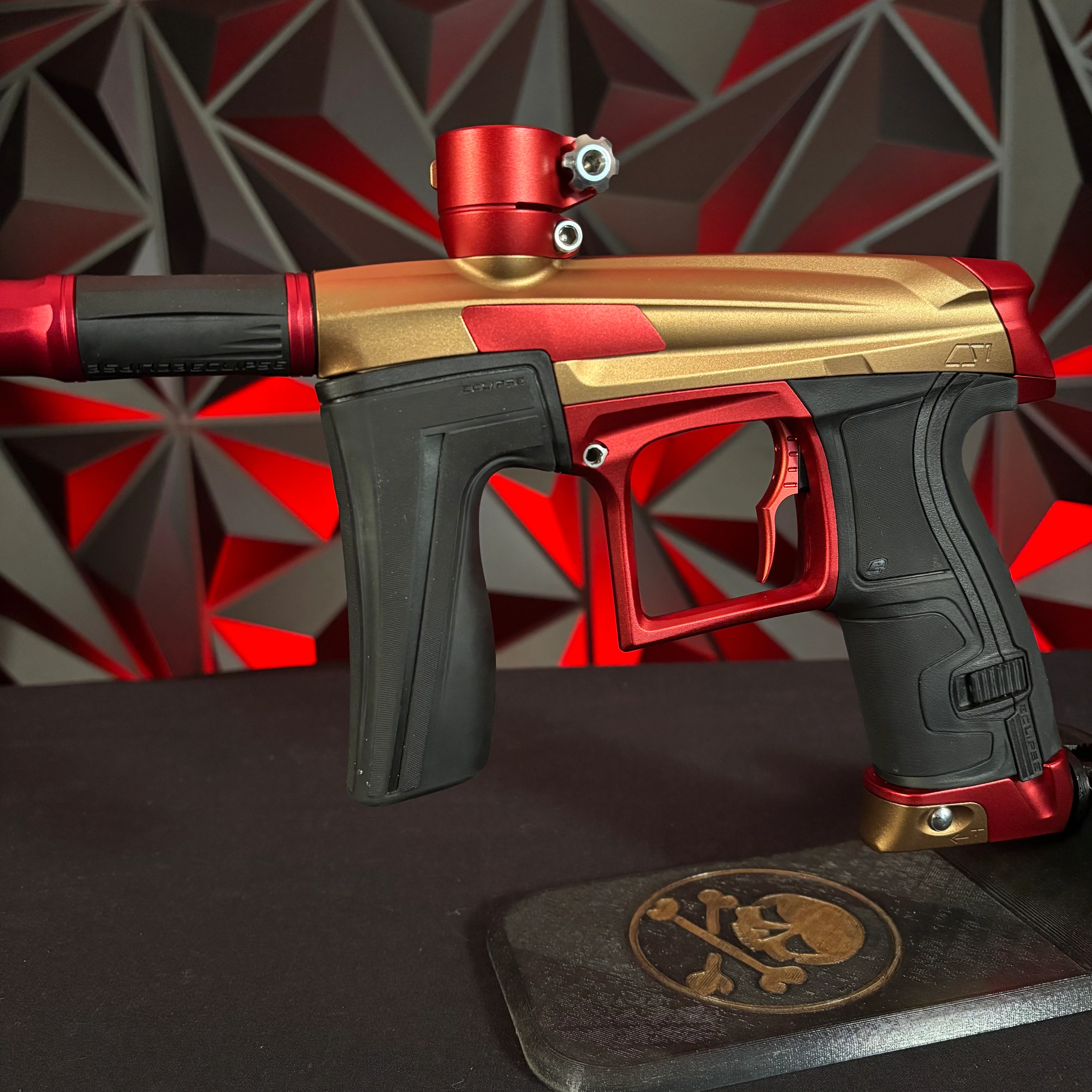 Used Planet Eclipse CS1 Paintball Gun - Gold/Red w/s63 Paintball Barrel - Image 5
