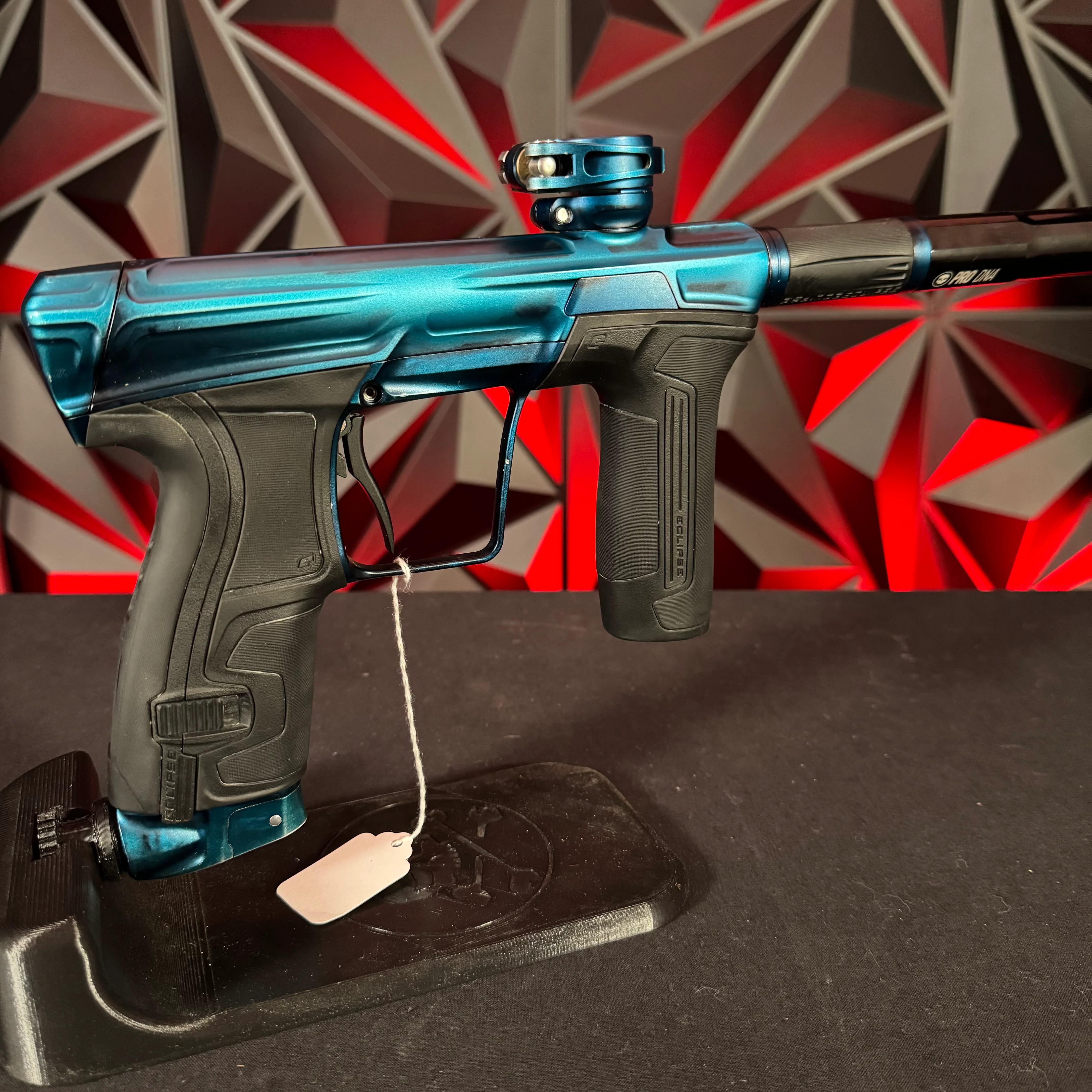 Used Planet Eclipse CS2 Paintball Gun - Black/Blue Acid Wash w/ 2 FL Backs and Scythe Trigger - Image 2
