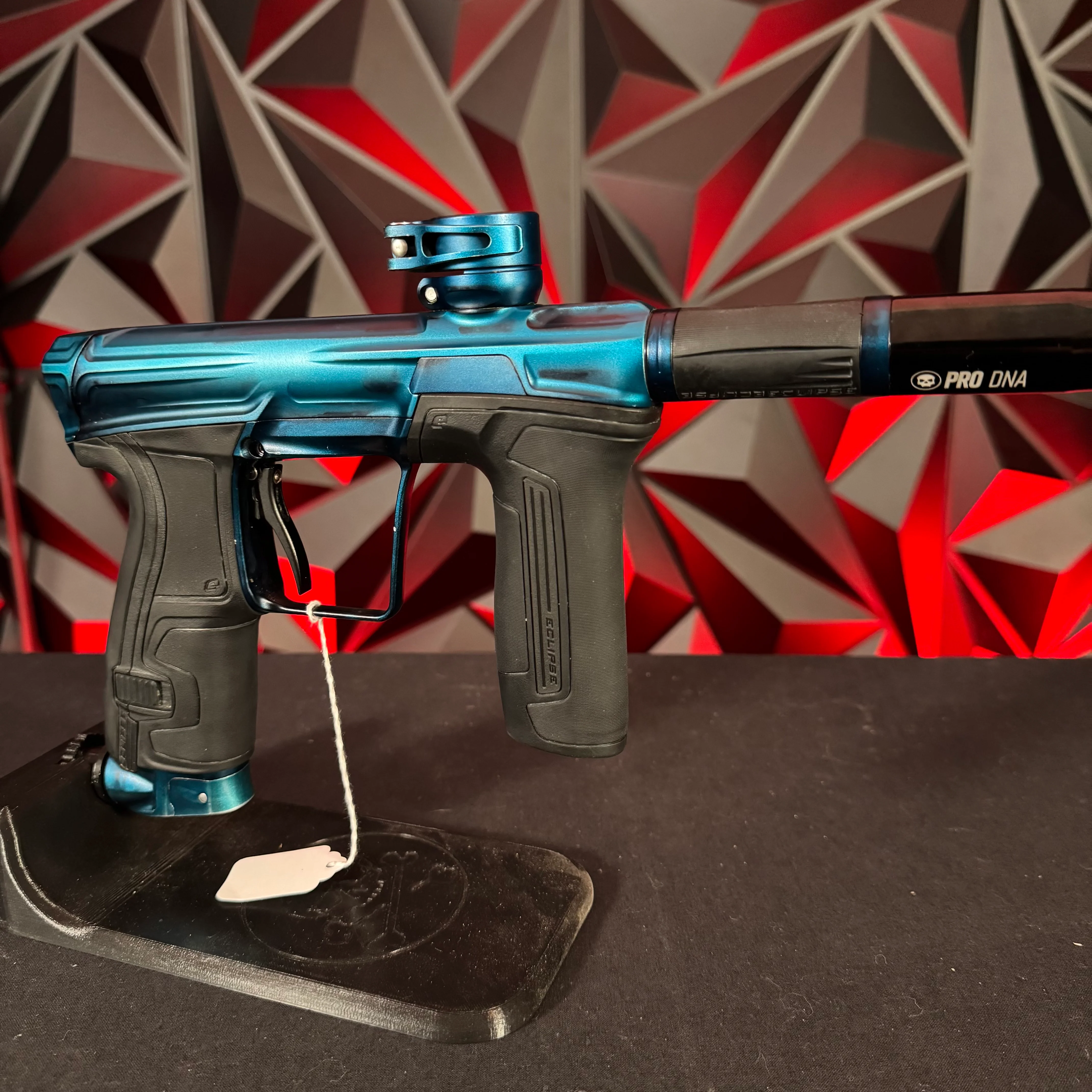Used Planet Eclipse CS2 Paintball Gun - Black/Blue Acid Wash w/ 2 FL Backs and Scythe Trigger - Image 3