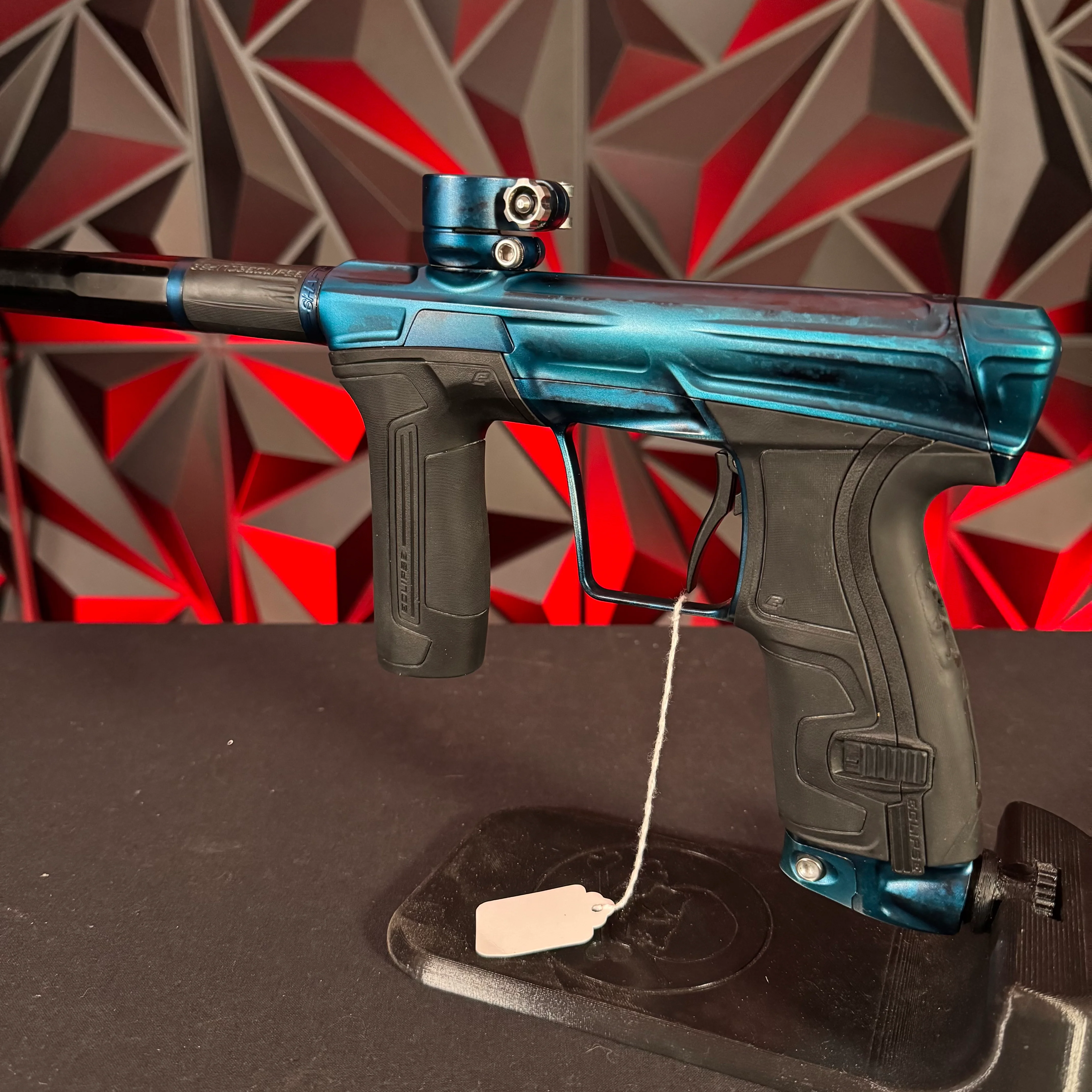 Used Planet Eclipse CS2 Paintball Gun - Black/Blue Acid Wash w/ 2 FL Backs and Scythe Trigger - Image 4