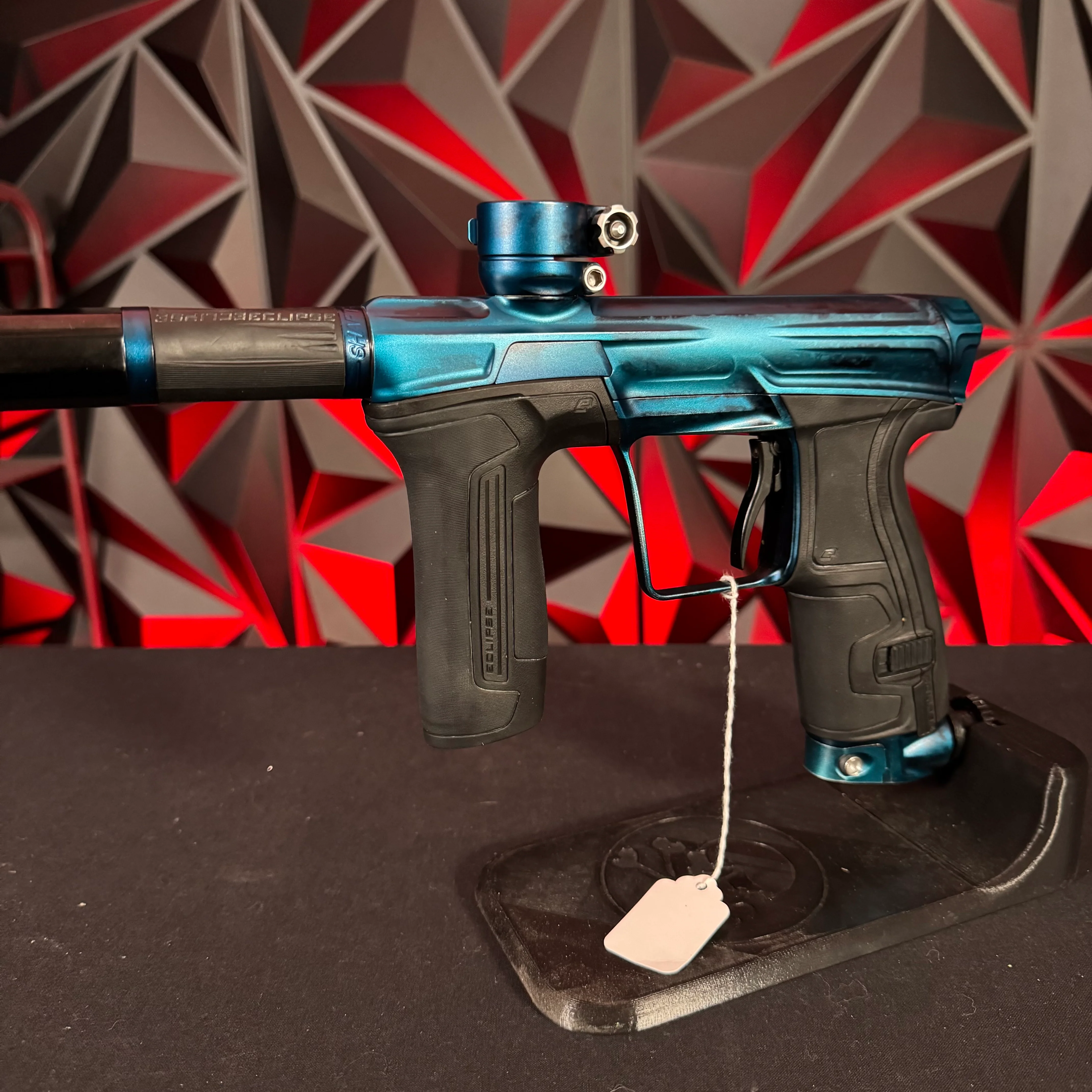 Used Planet Eclipse CS2 Paintball Gun - Black/Blue Acid Wash w/ 2 FL Backs and Scythe Trigger - Image 5