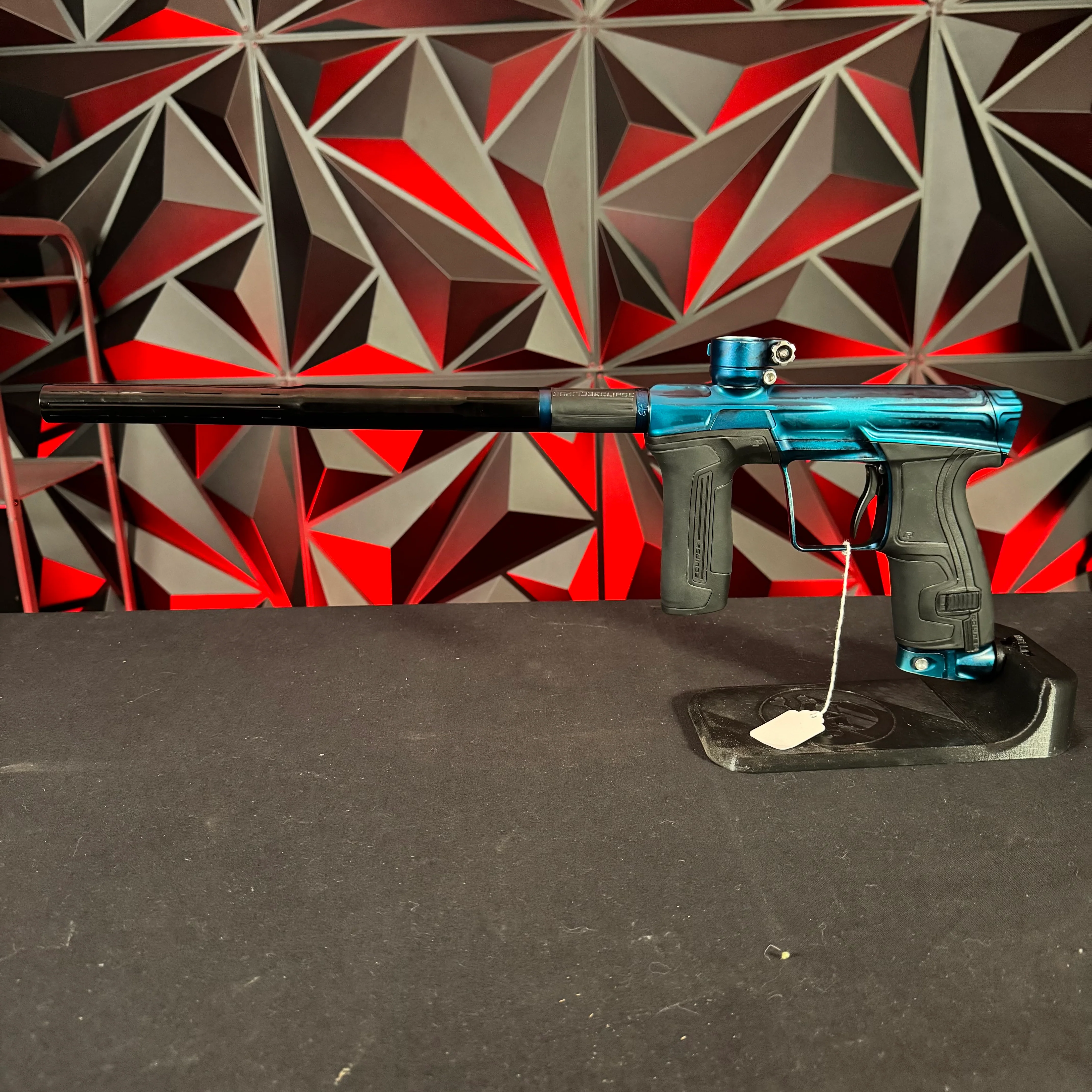Used Planet Eclipse CS2 Paintball Gun - Black/Blue Acid Wash w/ 2 FL Backs and Scythe Trigger - Image 6