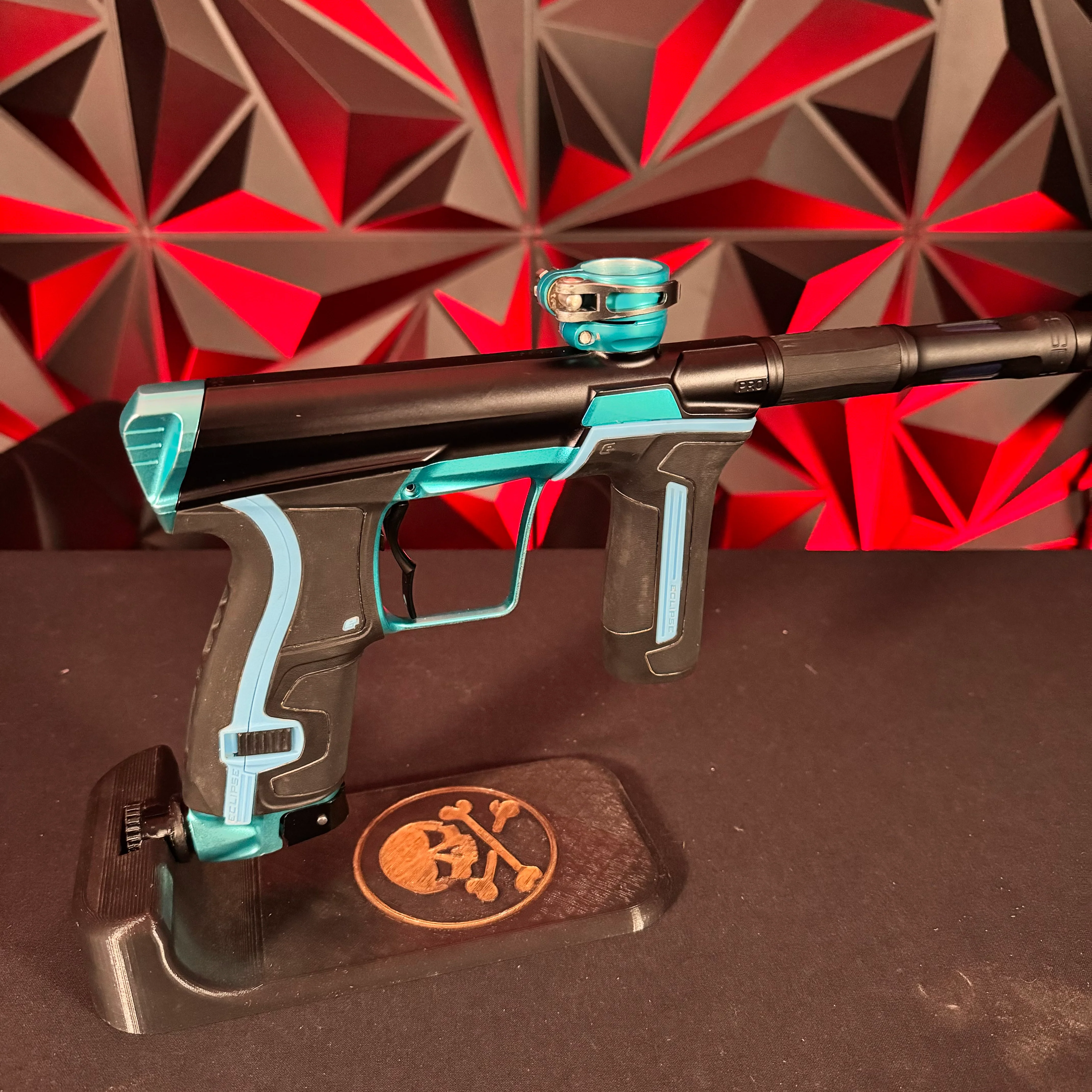 Used Planet Eclipse CS2 Pro Paintball Gun - Black / Teal - Image 2