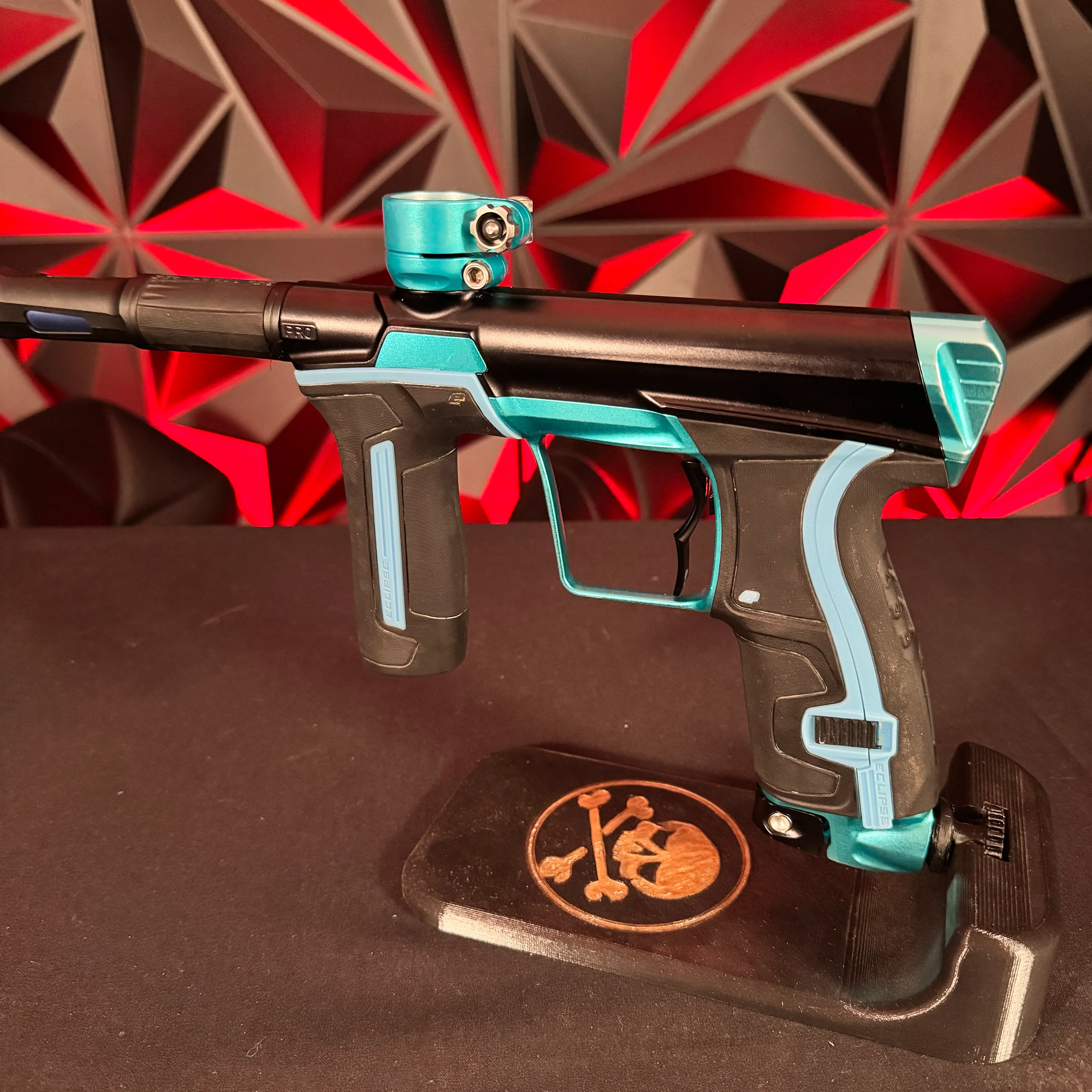 Used Planet Eclipse CS2 Pro Paintball Gun - Black / Teal - Image 3