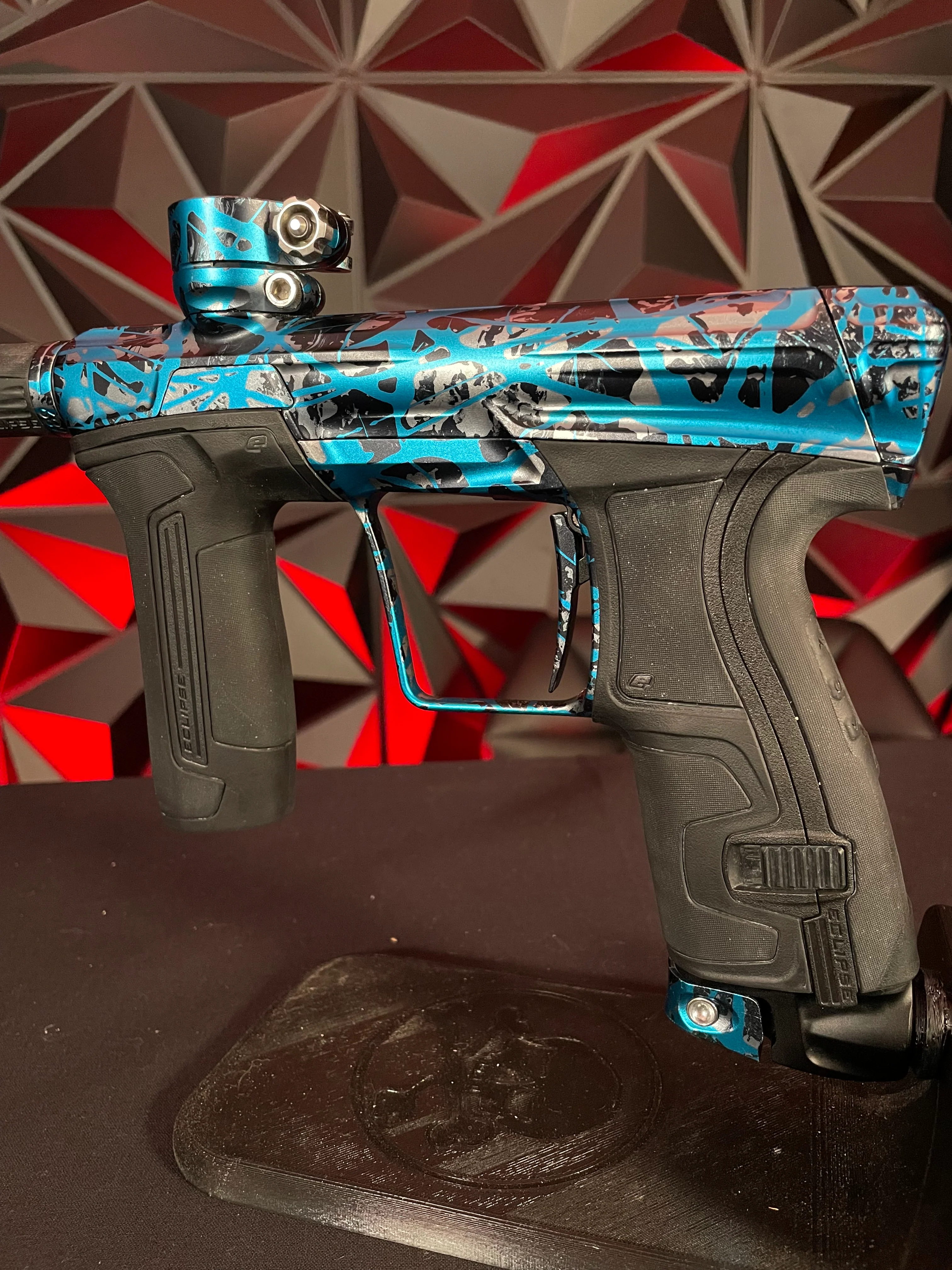 Used Planet Eclipse CS2 Paintball Gun - Dust Blue Shock Splash - Image 2