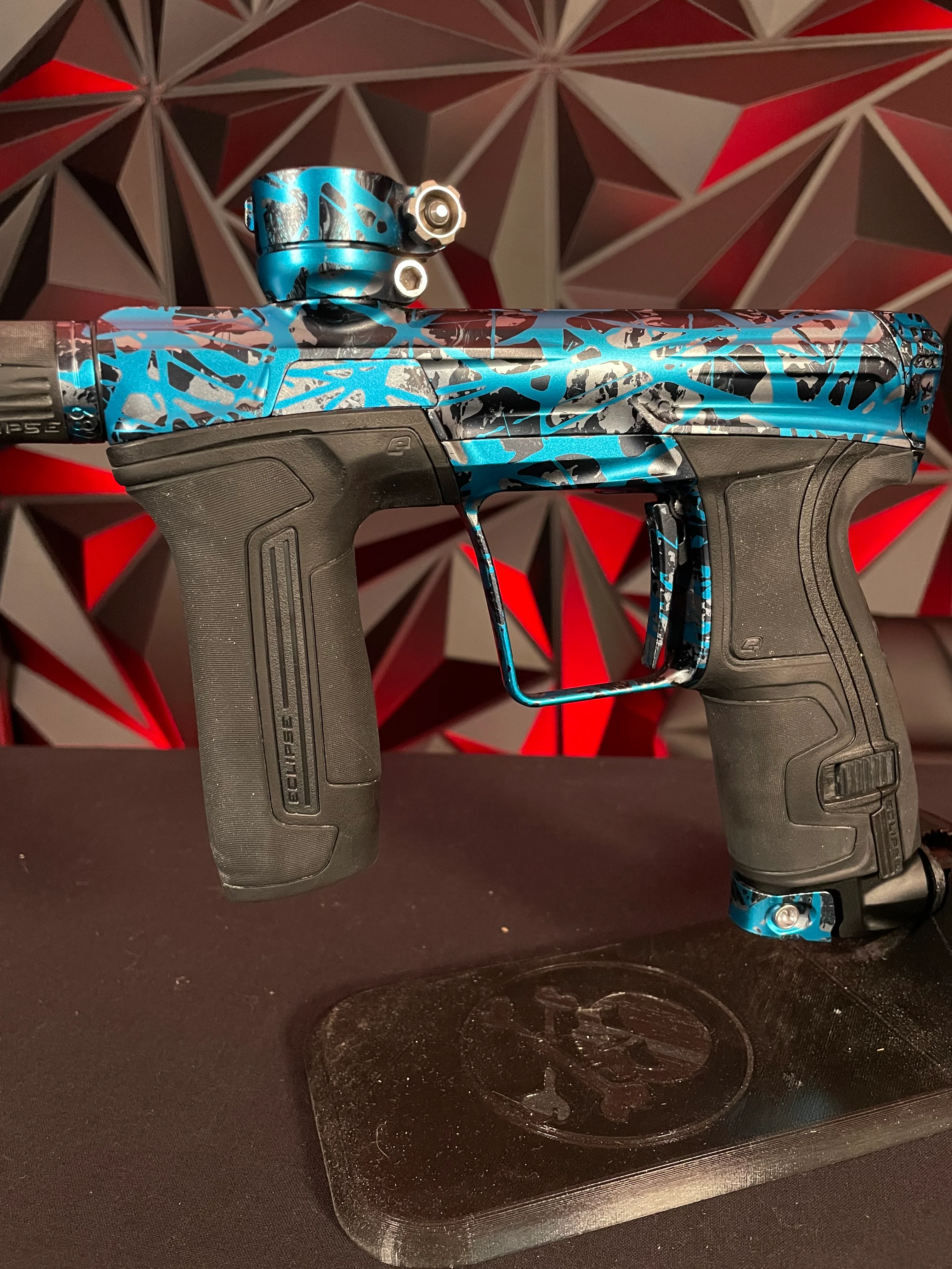 Used Planet Eclipse CS2 Paintball Gun - Dust Blue Shock Splash - Image 4