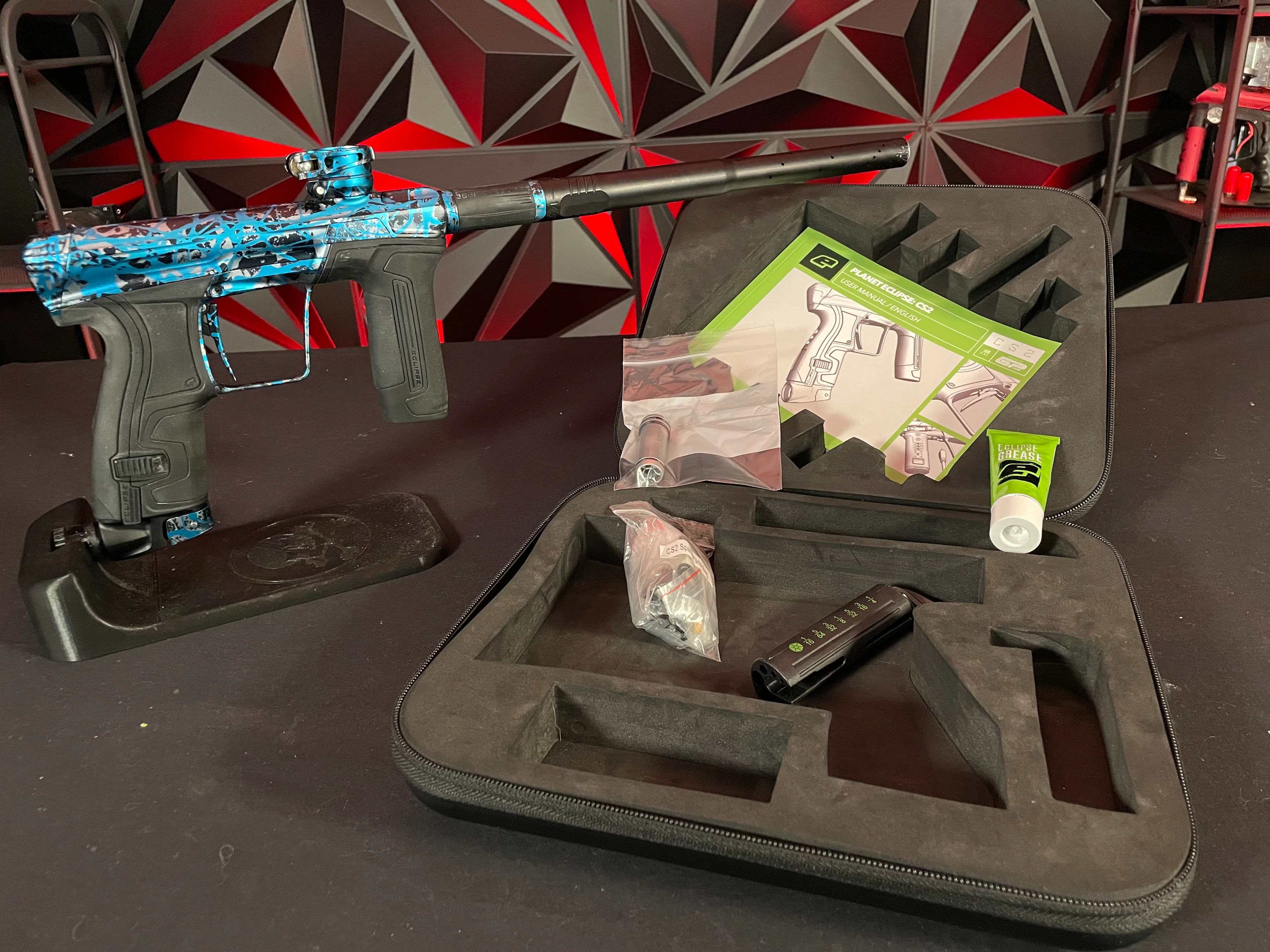 Used Planet Eclipse CS2 Paintball Gun - Dust Blue Shock Splash - Image 7