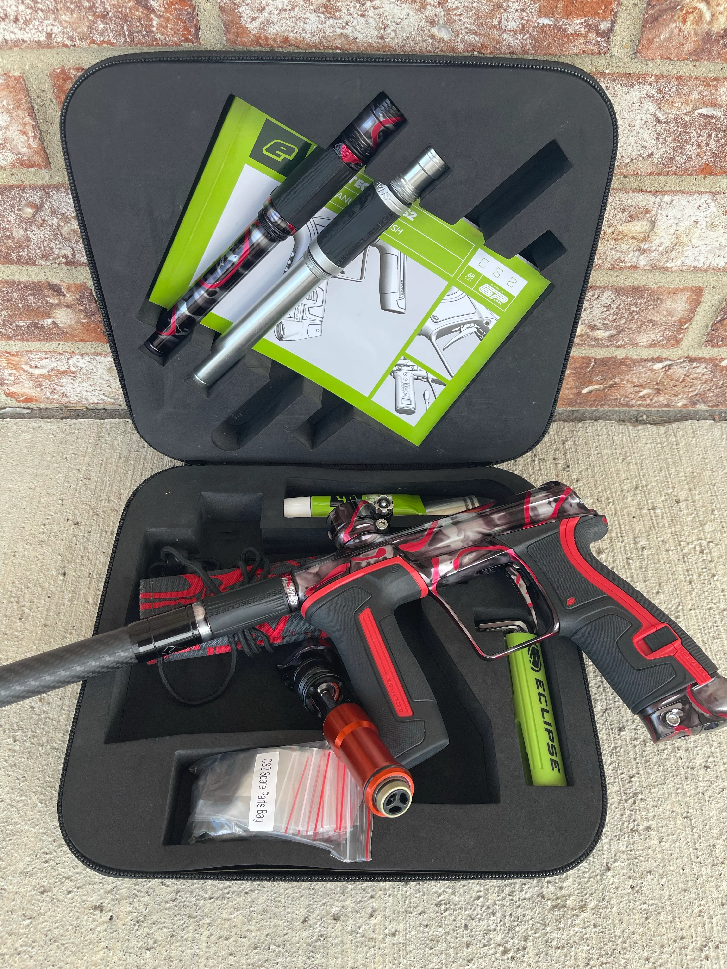 Used Planet Eclipse CS2 Paintball Gun - Gloss Black/Grey/Red Splash - Image 5