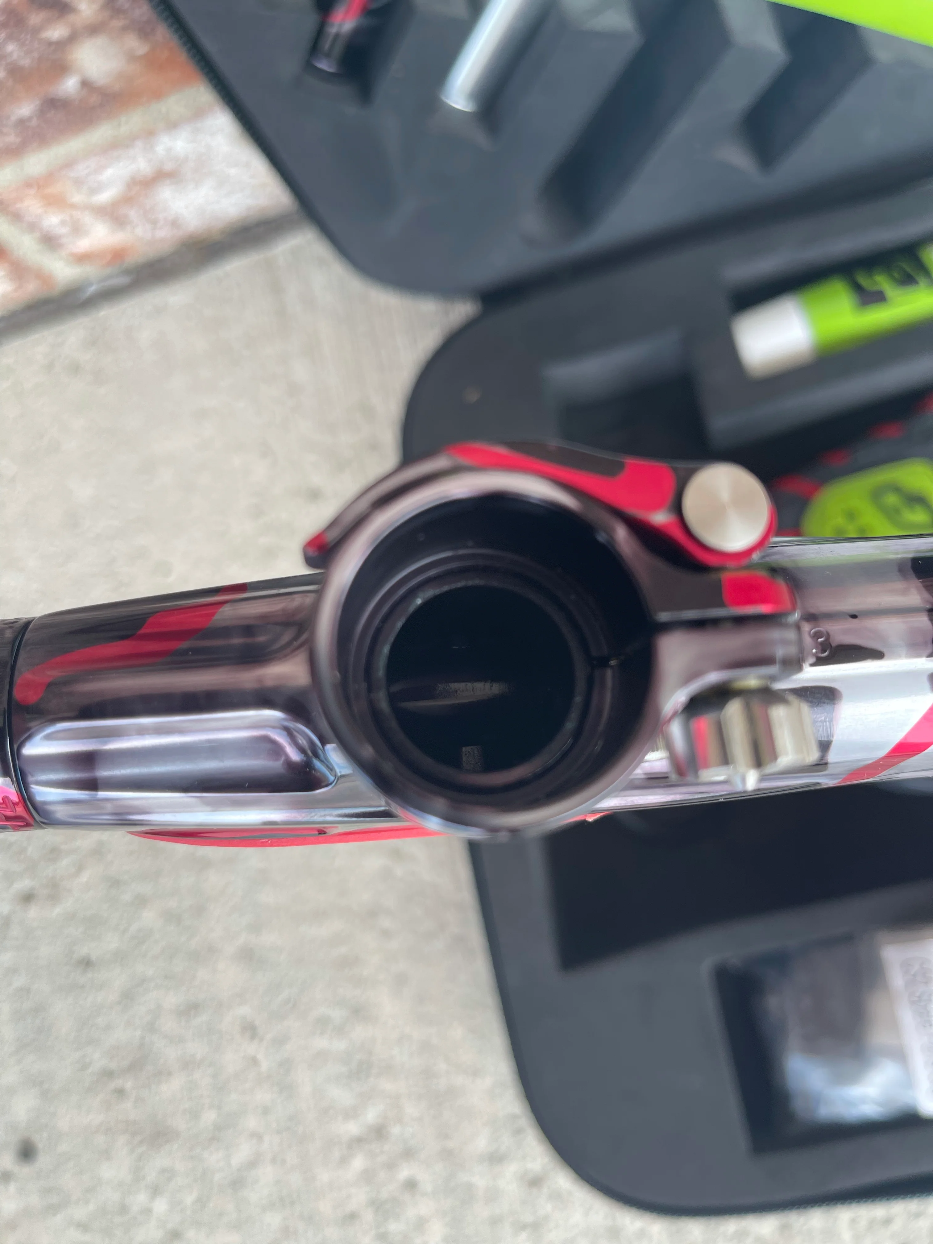 Used Planet Eclipse CS2 Paintball Gun - Gloss Black/Grey/Red Splash - Image 6