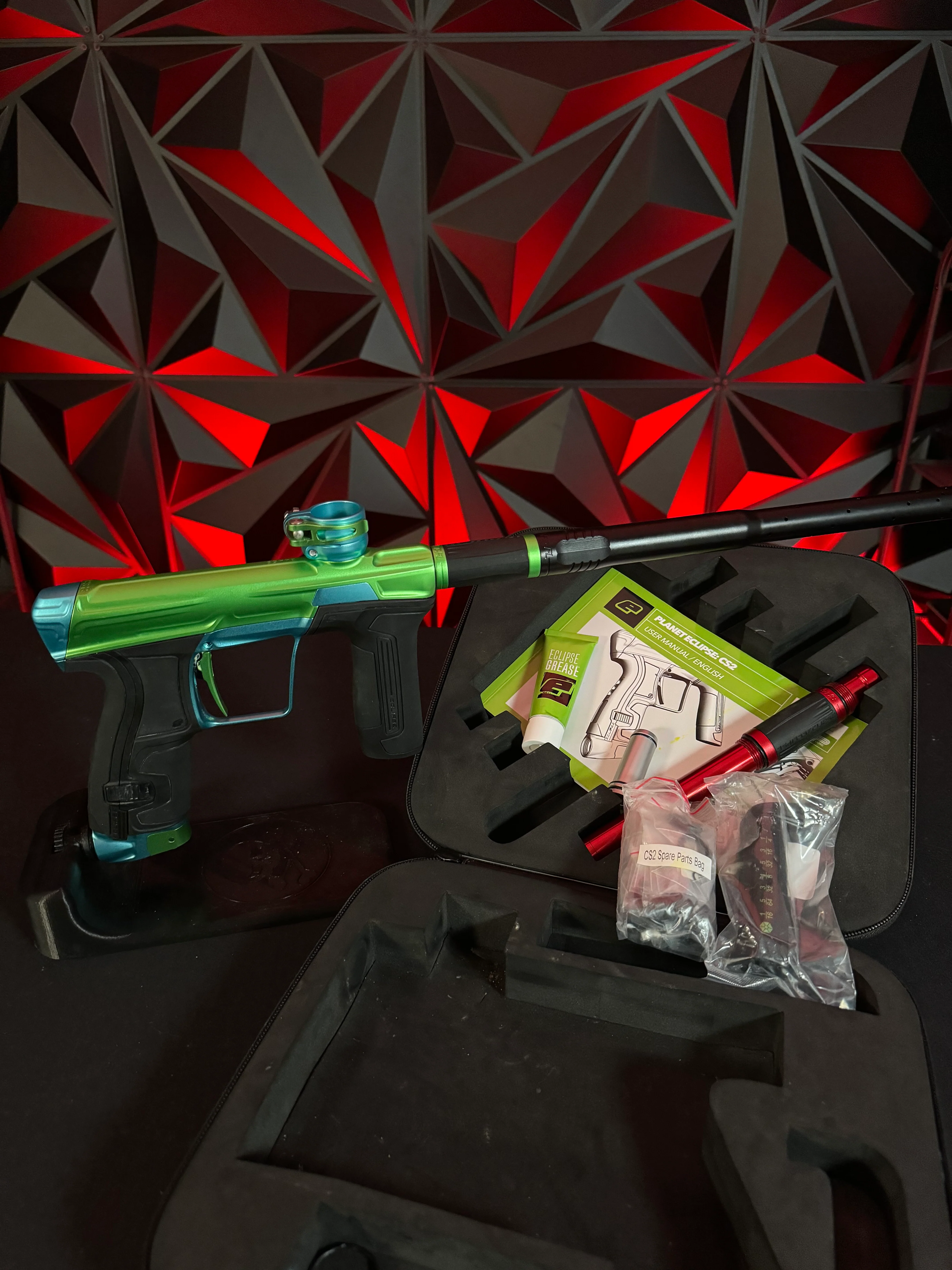 Used Planet Eclipse CS2 Paintball Gun - Green/Teal - Image 8