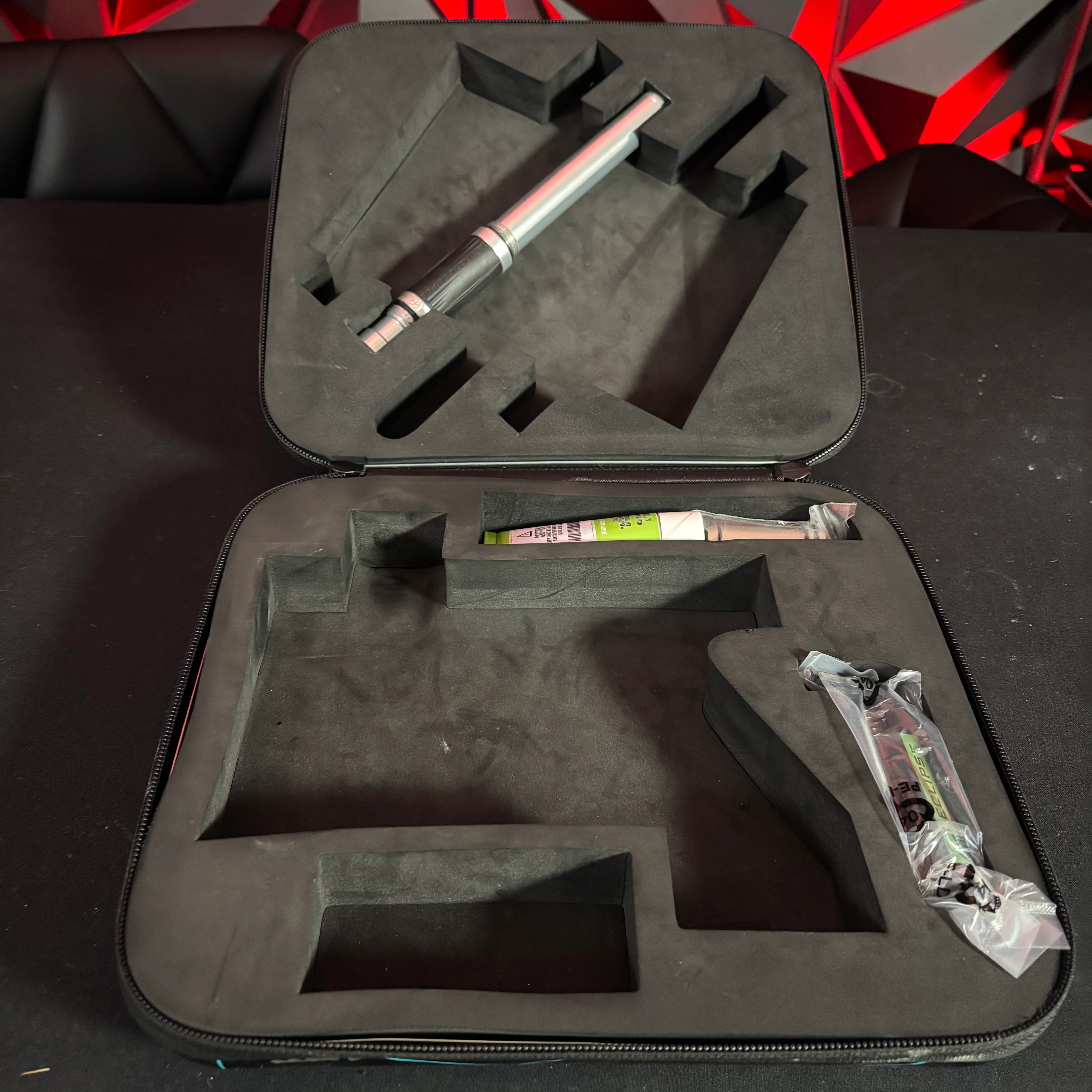 Used Planet Eclipse CS2 Paintball Gun - Silver/Black w/ 2 FL Backs and Sythe Trigger - Image 10